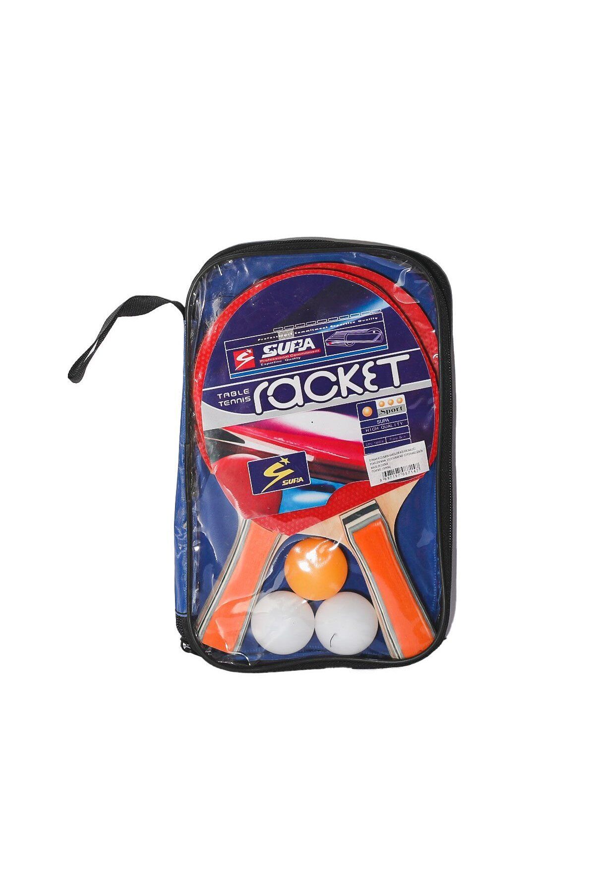 NillyToys KZL-1809041 Çantalı Pinpon Raketi -Kızılkaya