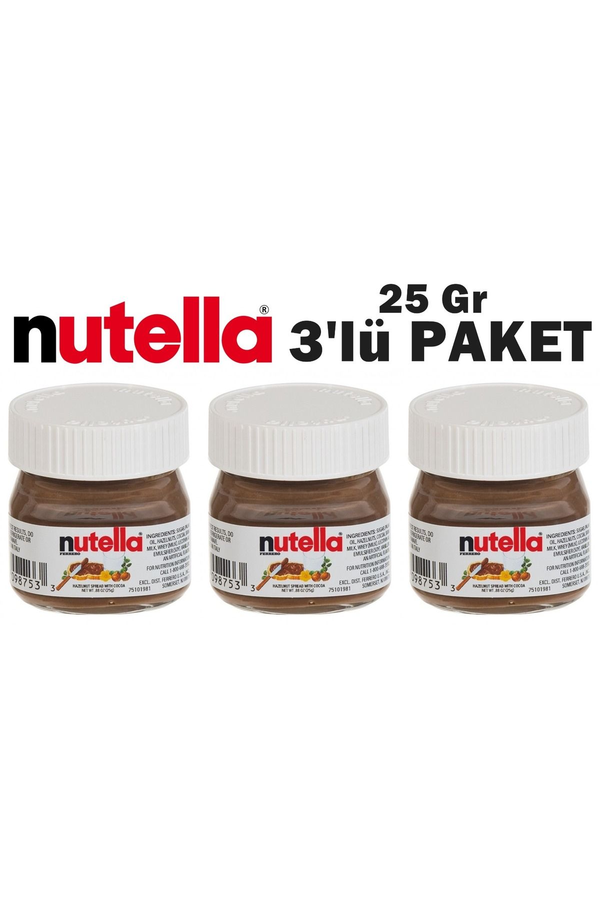 Nutella Mini 25 gr 3 Adet