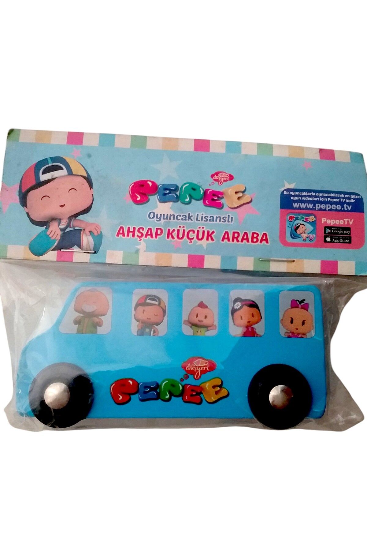 Armada Pepee Ahşap Küçük Araba Mavi ( 10 cm * 5 cm * 3 cm)