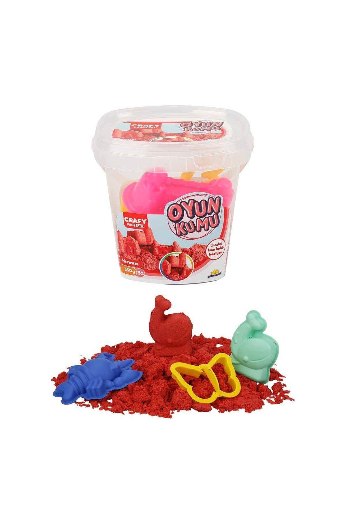 NillyToys 0451 Crafy Oyun Kumu Seti Kırmızı 350 g -Sunman