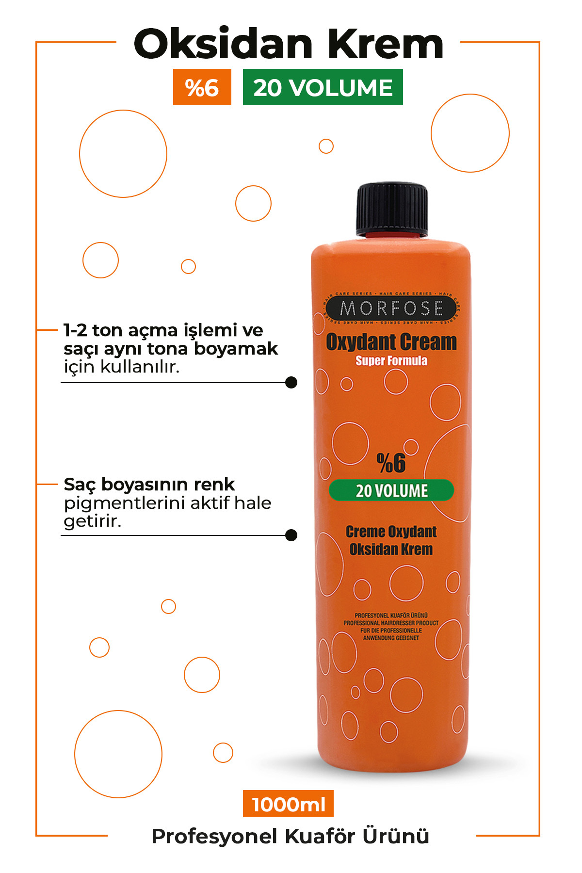 Oksidan Krem 20 Volume 1000 ml — MRF-83191 — تصویر 2 از 3