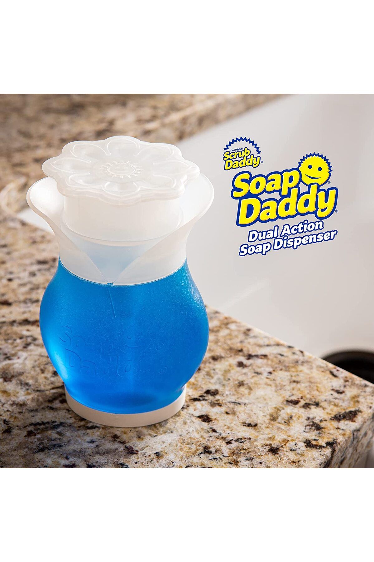 Scrub Daddy-Soap Daddy Dual Action Soap Dispenser White 2