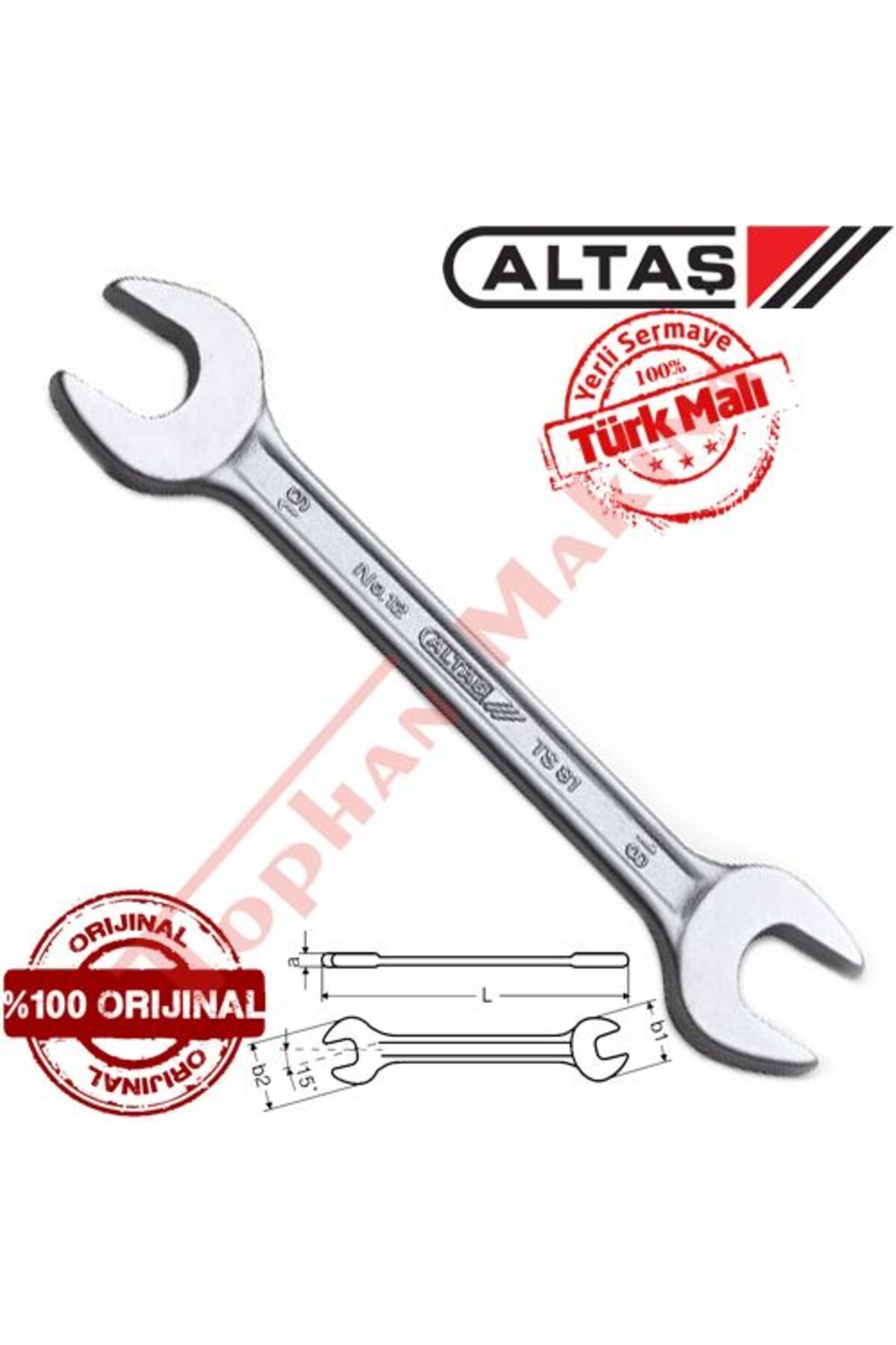 ALTAŞ Altaş 9/16x5/8mm İki Ağız Anahtar Ekonomik Tip