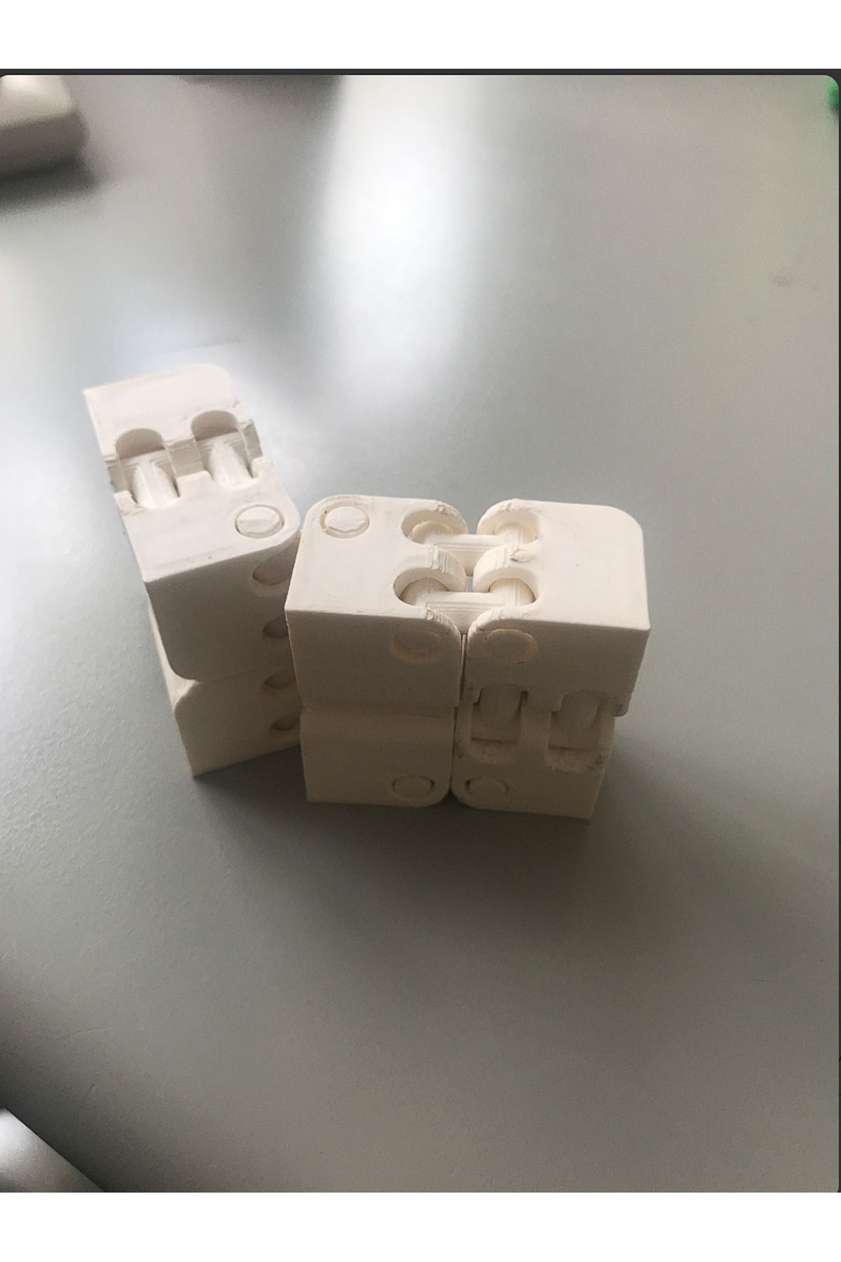 3D Kobayashi Fidget Cube Sonsuzluk Küpü Beyaz