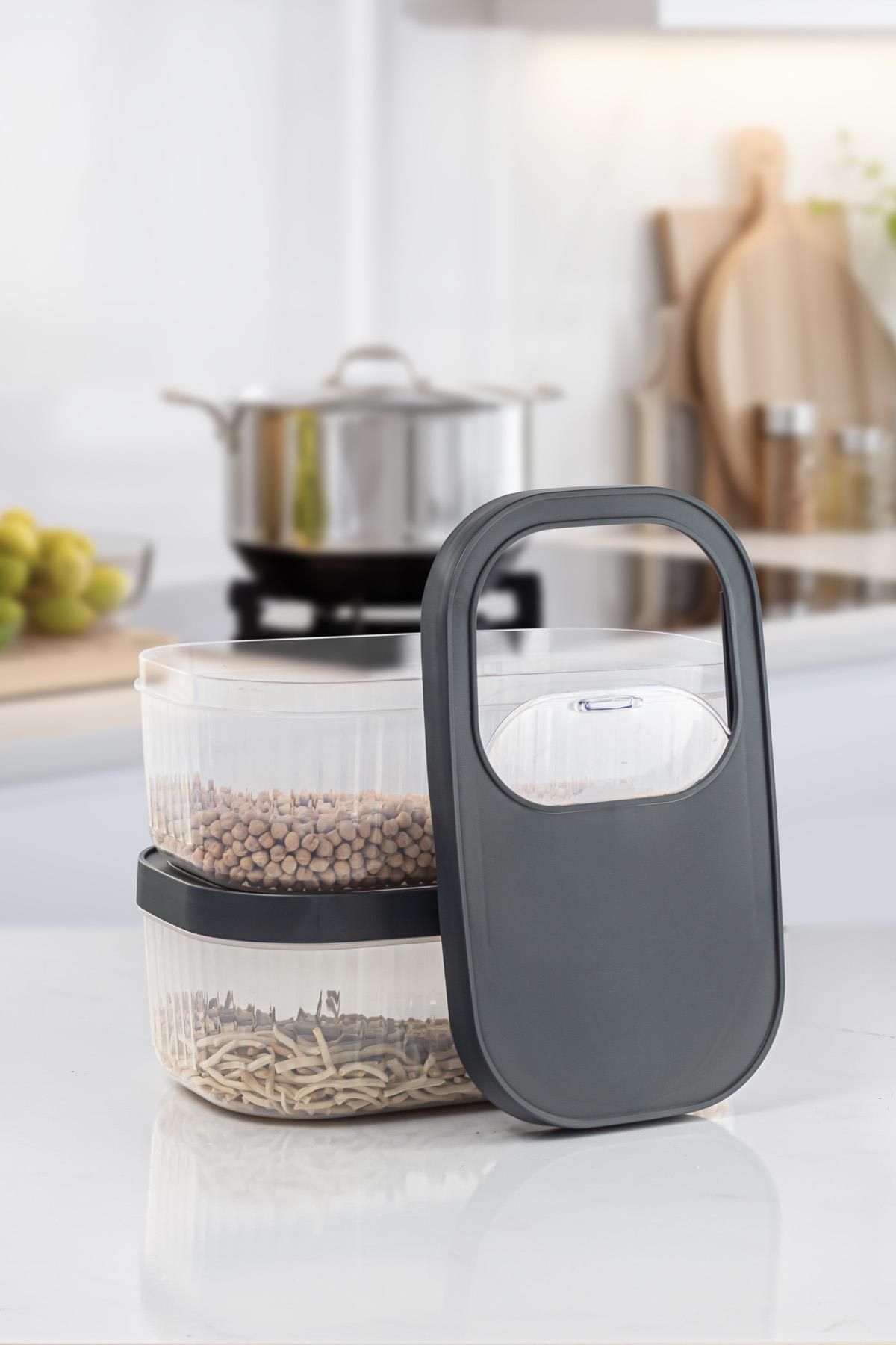 Hangora-2-Piece 5 Lt Multibox Storage Container with Sliding Lid & Food Container & Powder and Tablet Detergent Box 3