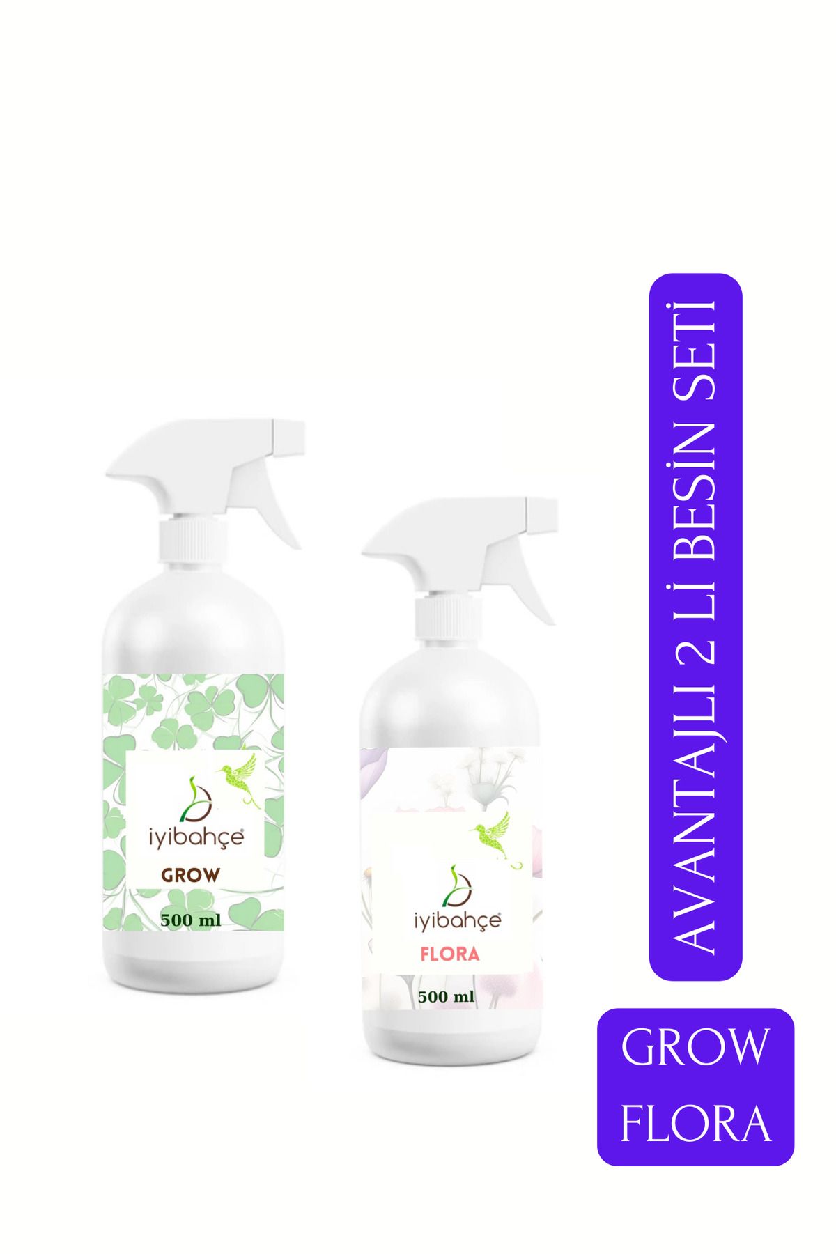 İYİBAHÇE İYİBAHÇE Avantajlı 2 li Besin Grow 500ml ve Flora 500ml