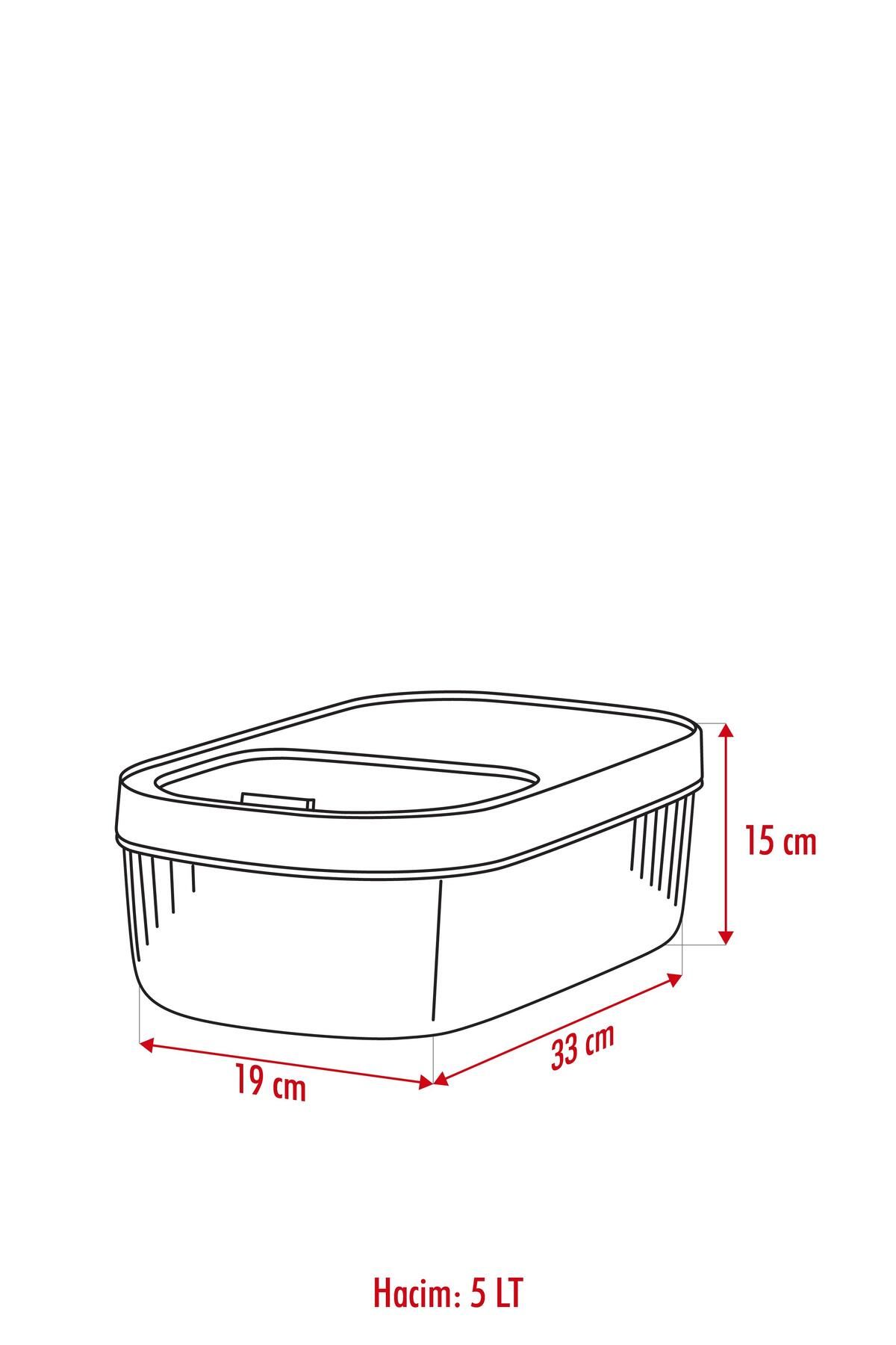 Hangora-2-Piece 5 Lt Multibox Storage Container with Sliding Lid & Food Container & Powder and Tablet Detergent Box 5