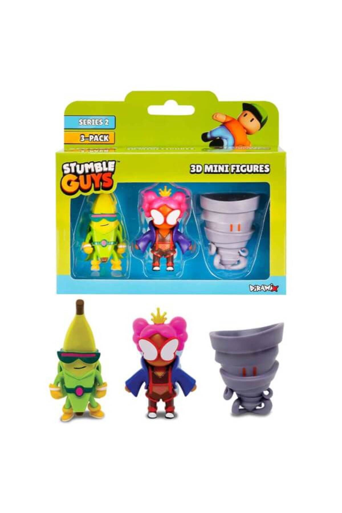 Stumble Guys 3’lü Mini Figür Seti S2 TUY15000 Super Banana-Fly Kween-Twister