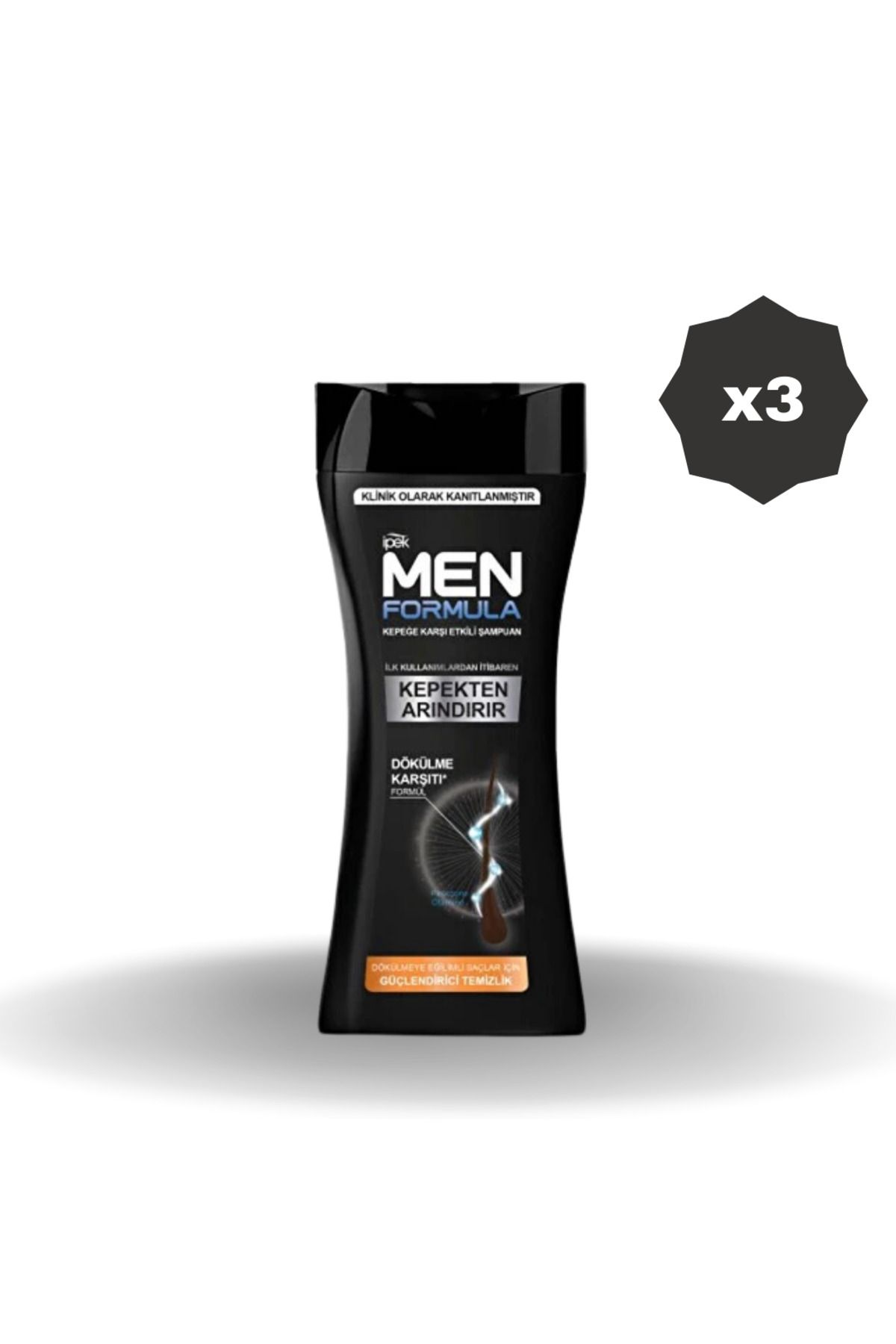 İpek İPEK MEN FORMULA DÖKÜLME KARŞITI ŞAMPUAN 480 ML - (3 ADET)