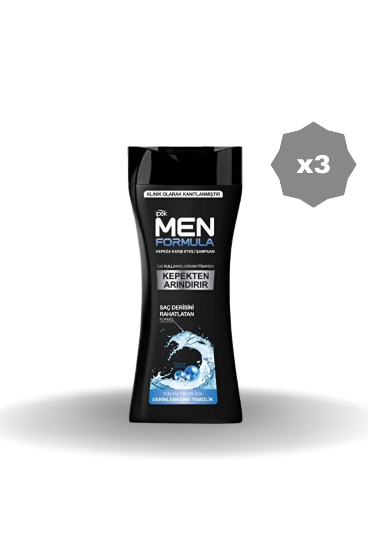 İpek İPEK MEN FORMULA ŞAMPUAN TÜM SAÇLAR 480 ML - (3 ADET)