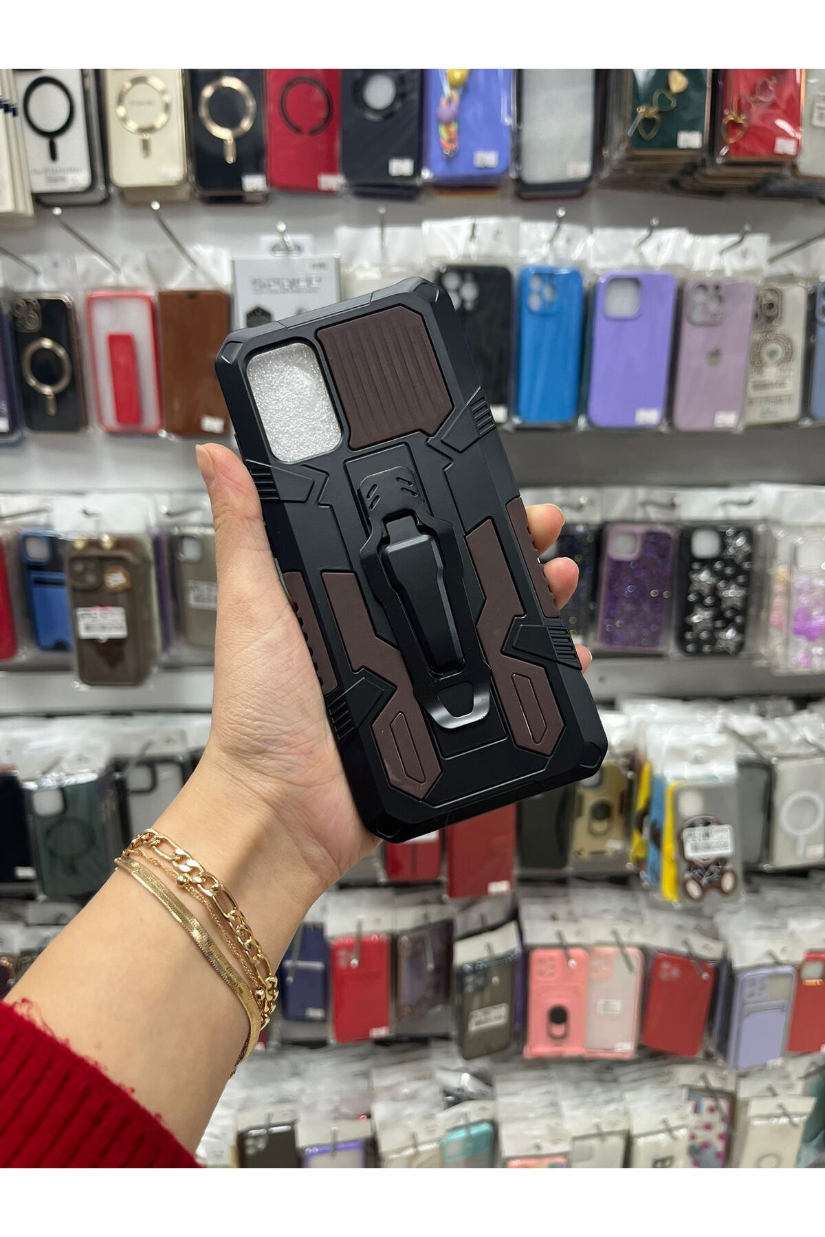 TECNOTREND Galaxy S20 Plus Uyumlu Korumalı Manyetik Kemere Takmalı Standlı Klik Kapak
