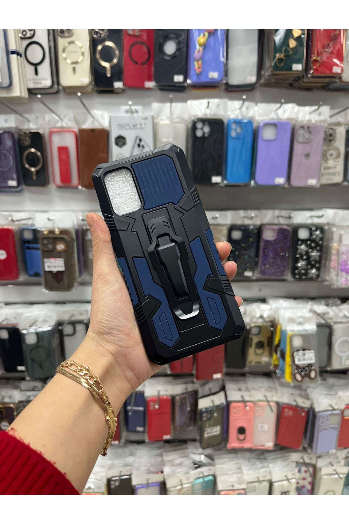 TECNOTREND Galaxy S20 Plus Uyumlu Korumalı Manyetik Kemere Takmalı Standlı Klik Kapak