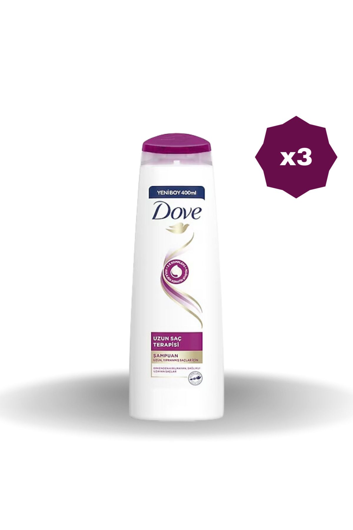 Dove UZUN SAÇ TERAPİSİ ŞAMPUAN 400 ML - (3 ADET)