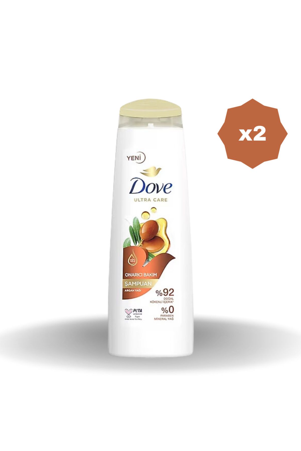 Dove ŞAMPUAN ARGAN YAĞI VE ONARICI BAKIM ŞAMPUAN 400 ML - (2 ADET)