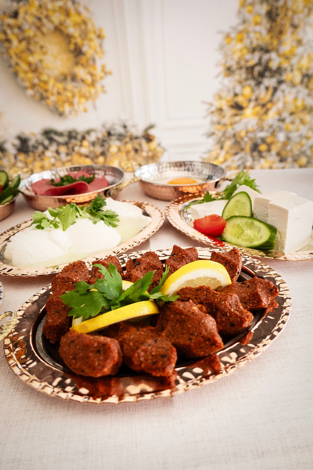 ANTEP DÜNYASI-طبق تقديم نحاسي 1 قطعة 5