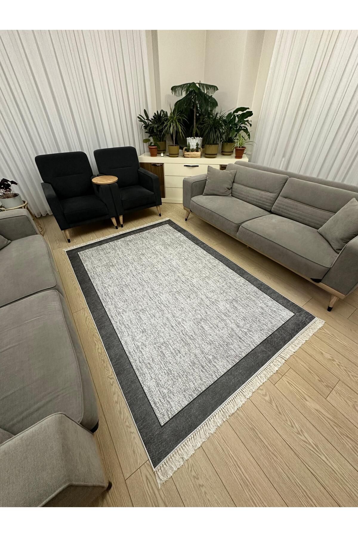 ALLGELSİN Yıkanabilir Kaymaz Taban Salon ve Oturma odası Halısı 4m² Dört Metrekare ve 6m² Altı Metrekare Ölçü