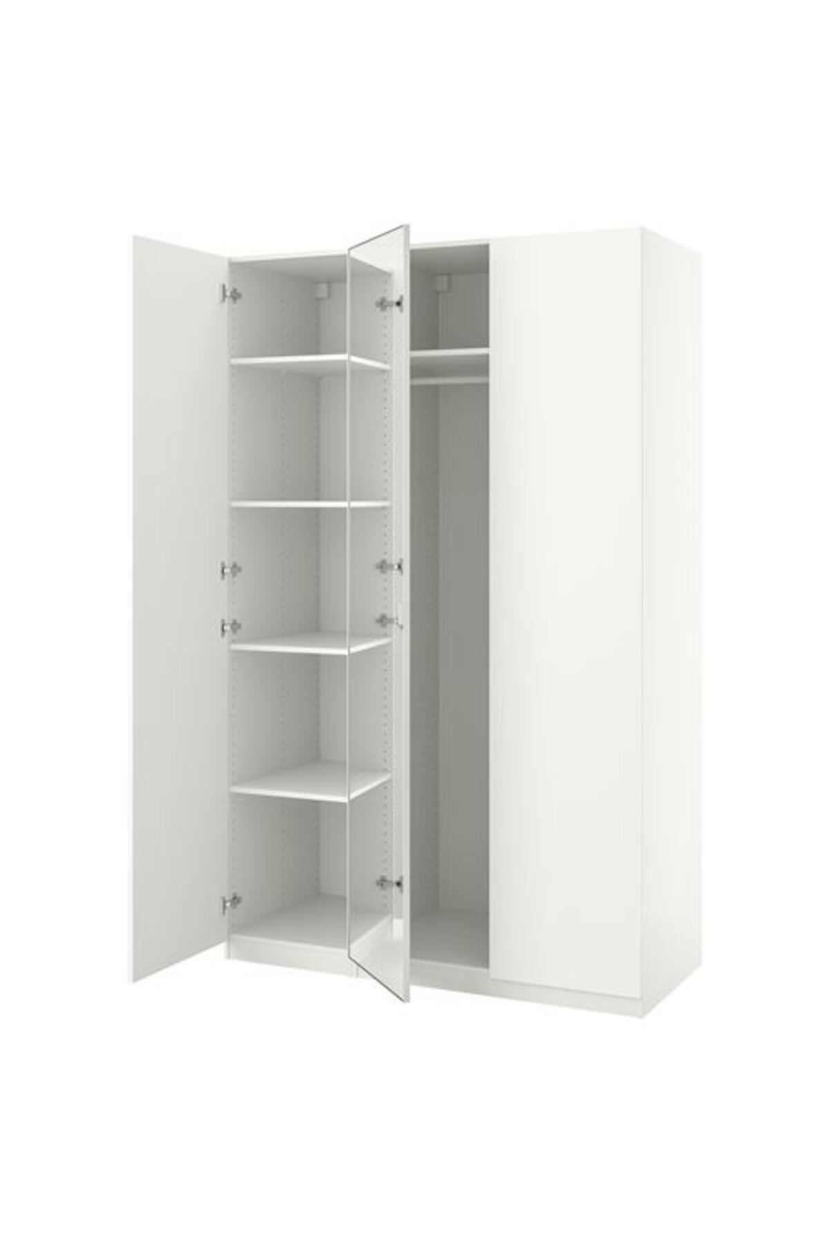 IKEA PAX/FORSAND/AHEIM, PAX gardırop, beyaz-aynalı cam, 150x60x236 cm