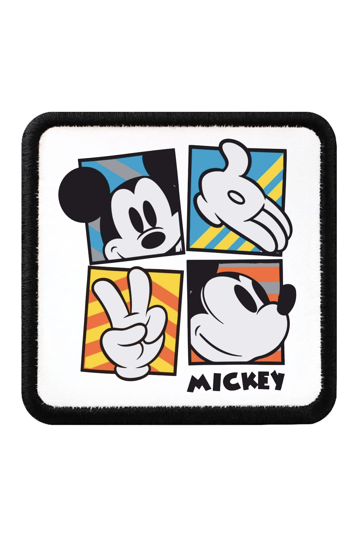 CraftID Mickey Tasarımlı Değiştirilebilir Beyaz Patch