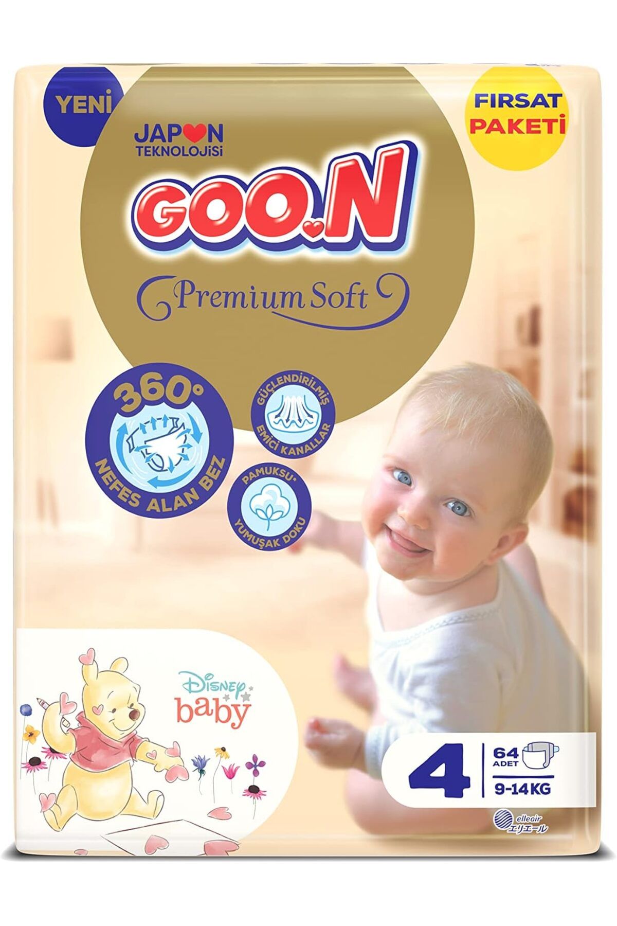 Goo.n GOON PS TAPE 4 MON (128 ADET 7-12 kg)