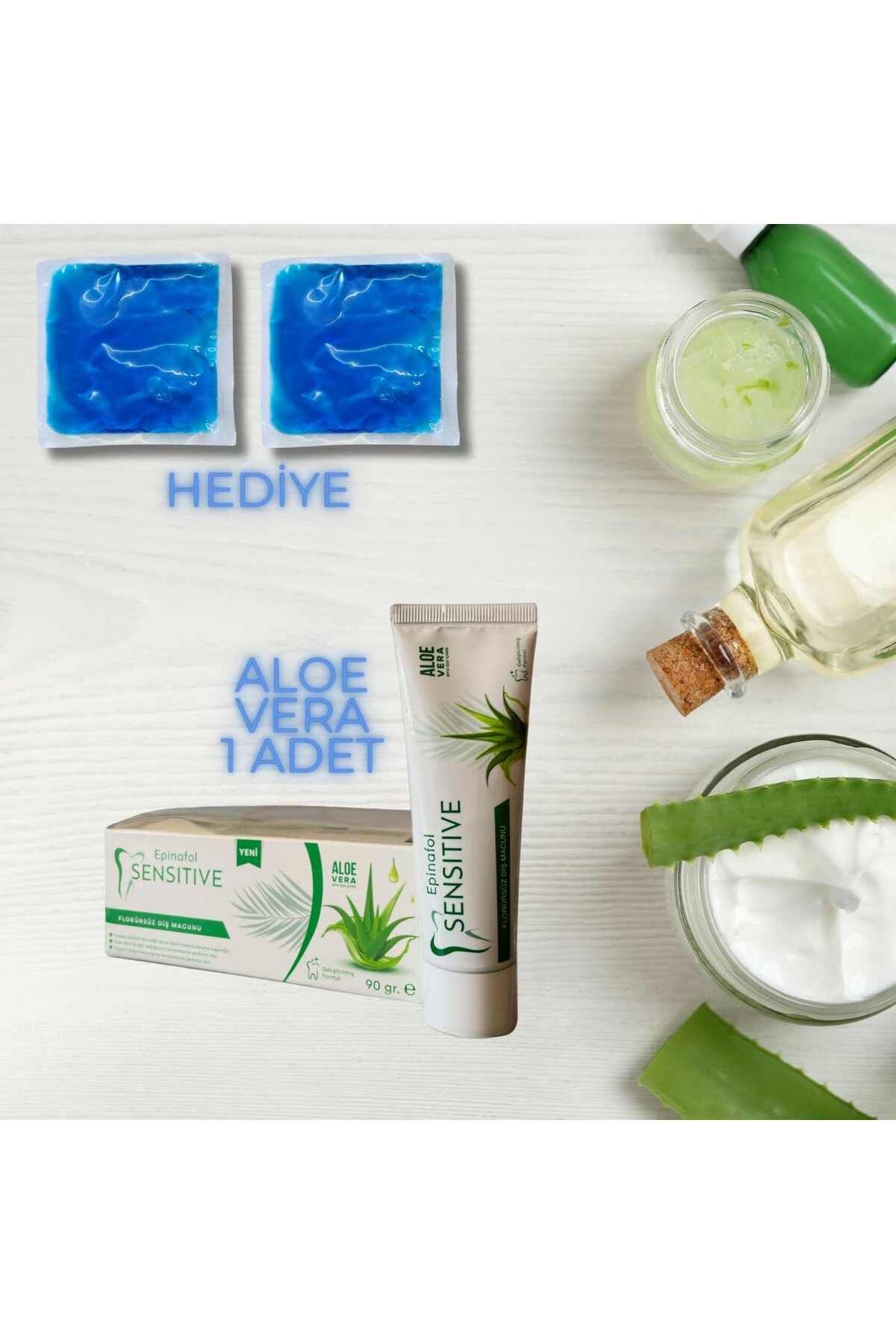 Epinafol Sensitive Aloe Vera Florürsüz Diş Macunu 90g 1 Adet Buz Jeli Hediyeli