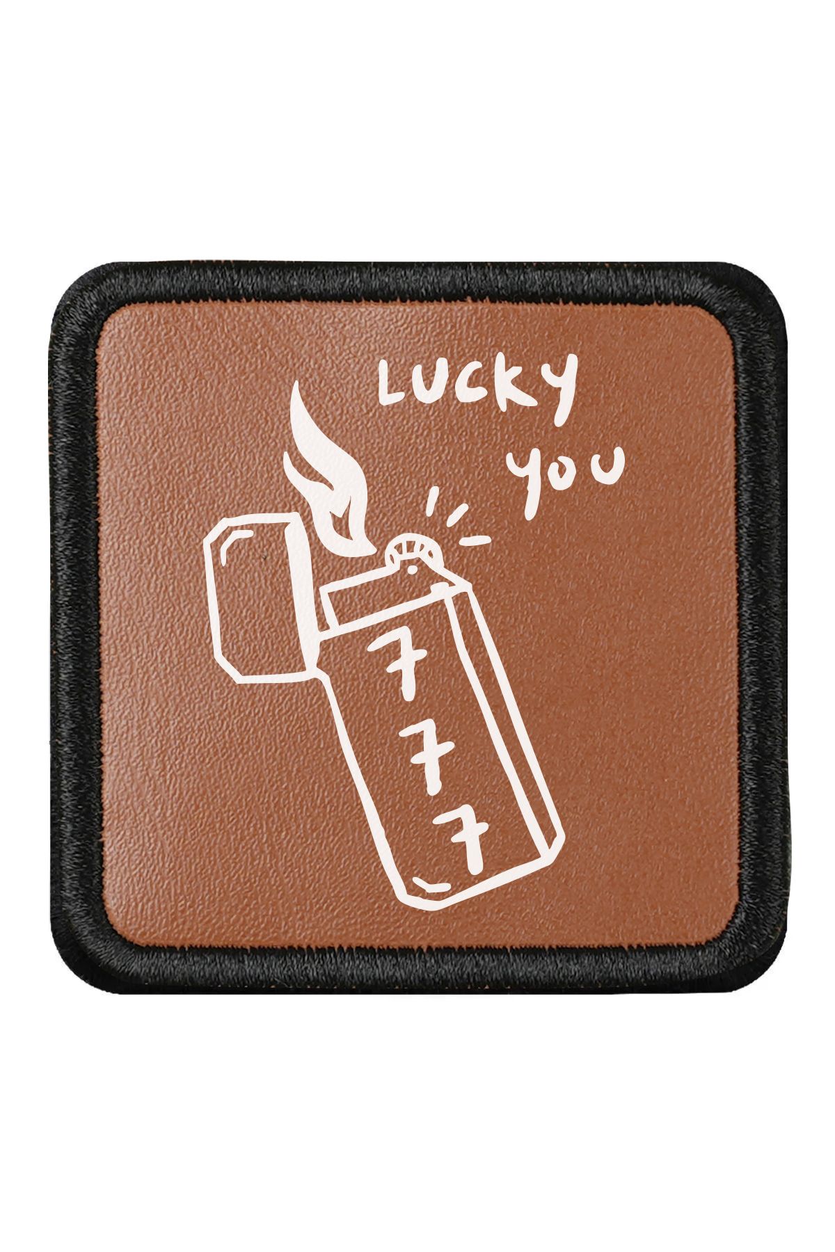 CraftID Lucky You Tasarımlı Değiştirilebilir Kahverengi Patch