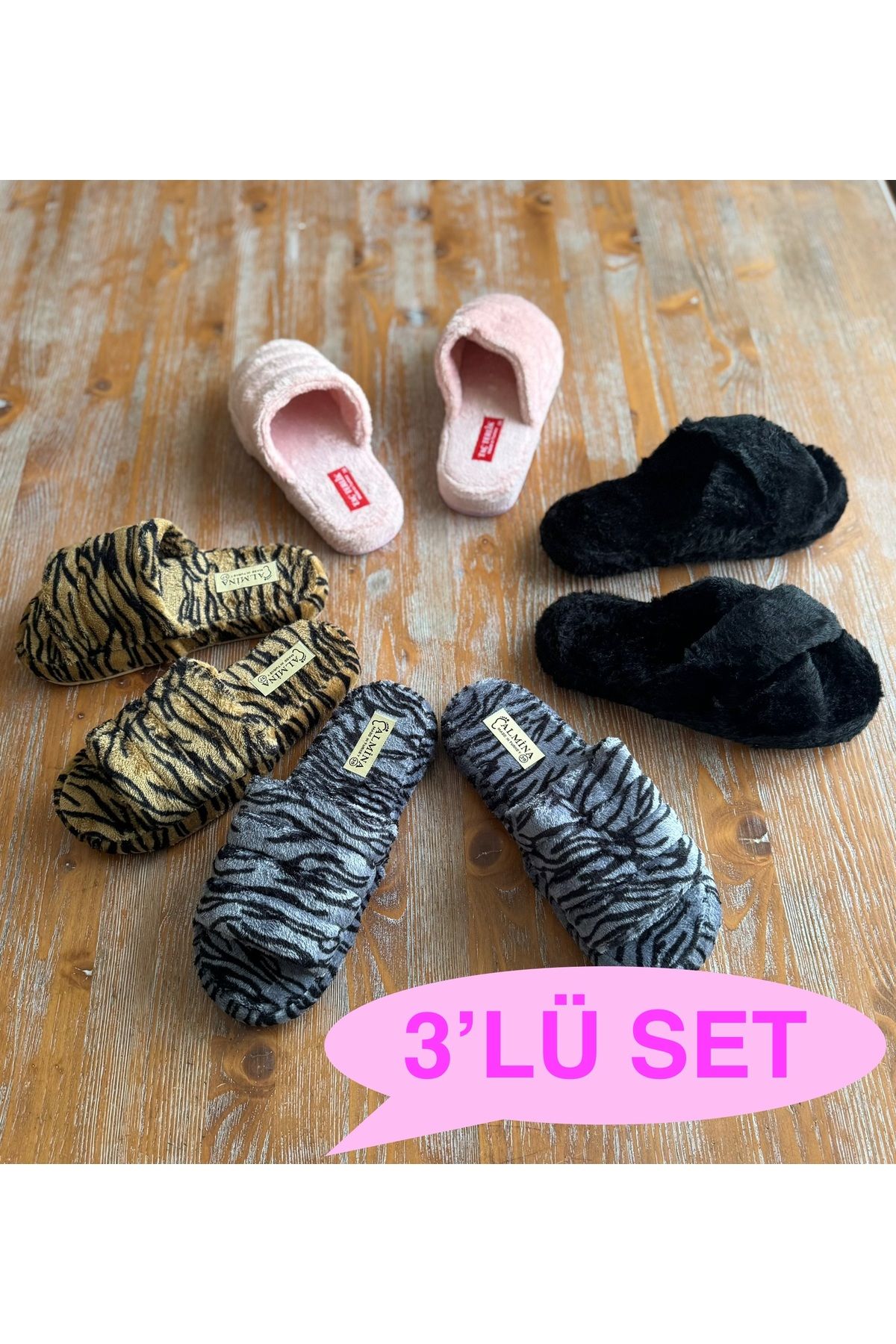 Puly 3'LÜ PAKET PELUŞ EV TERLİĞİ