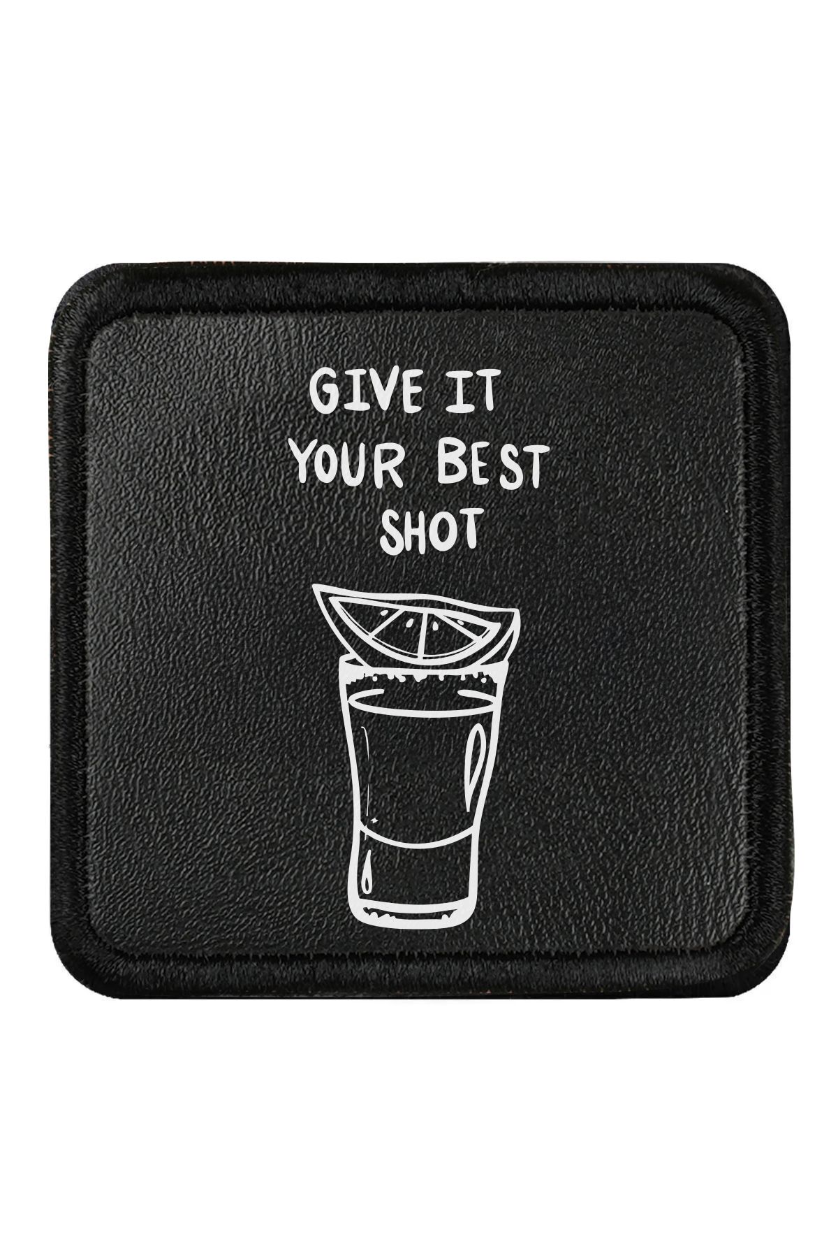 CraftID Give It Your Best Shot Tasarımlı Değiştirilebilir Siyah Patch