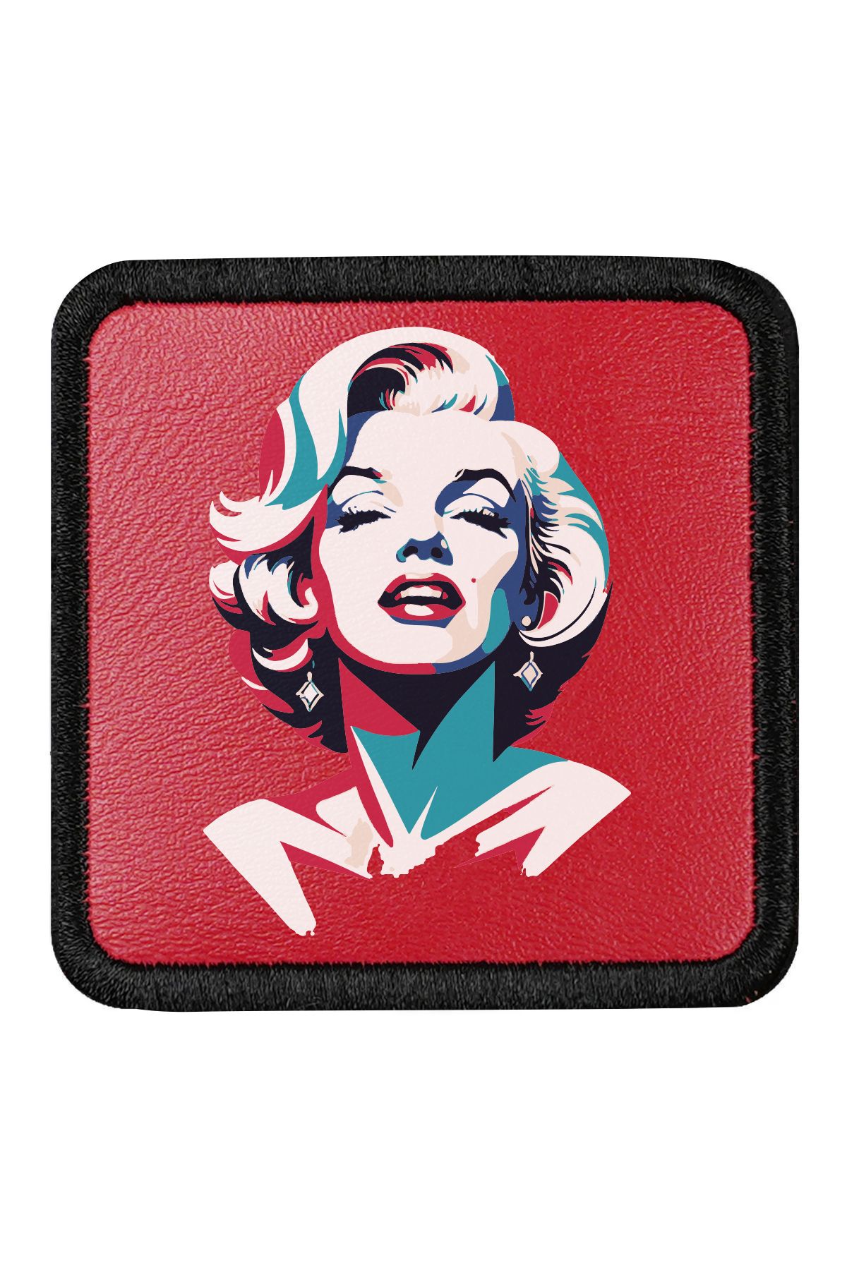 CraftID Marilyn Monroe Tasarımlı Değiştirilebilir Kırmızı Patch