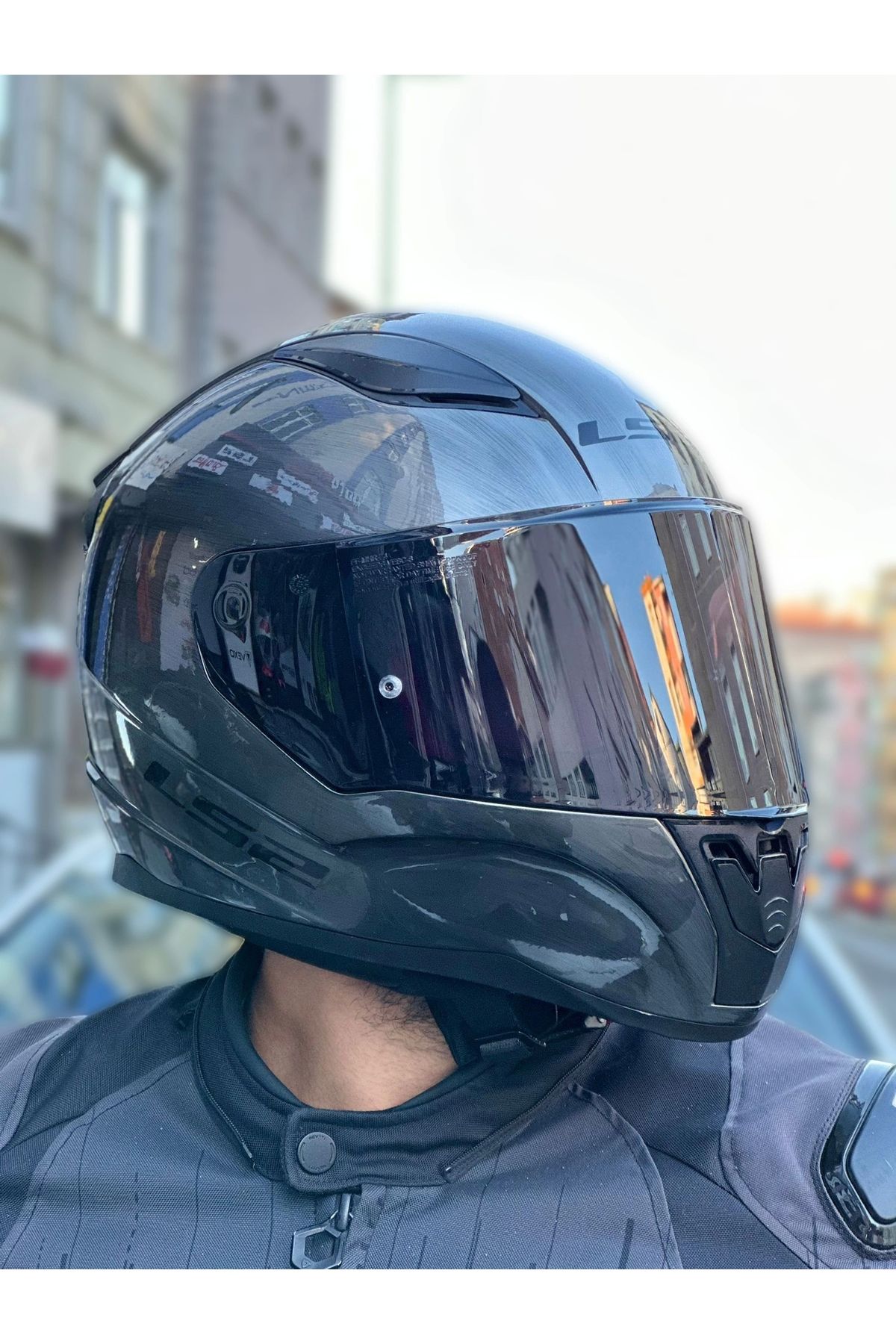 LS2-Black Rapid Jeans Helmet - Prohel Balaklava Gift with Visor 1
