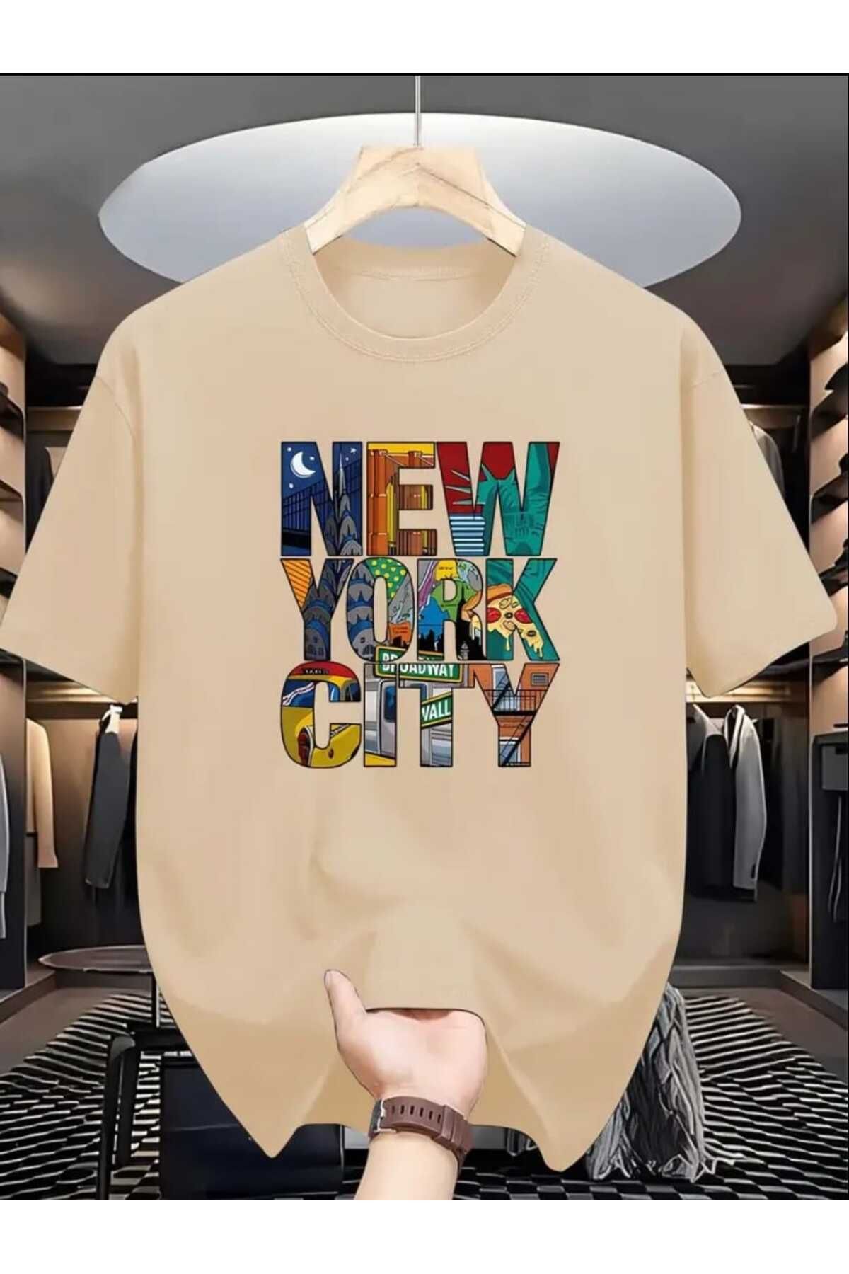 DWN WEAR New York Ctıy Baskılı Süprem Kumaş T-shirt