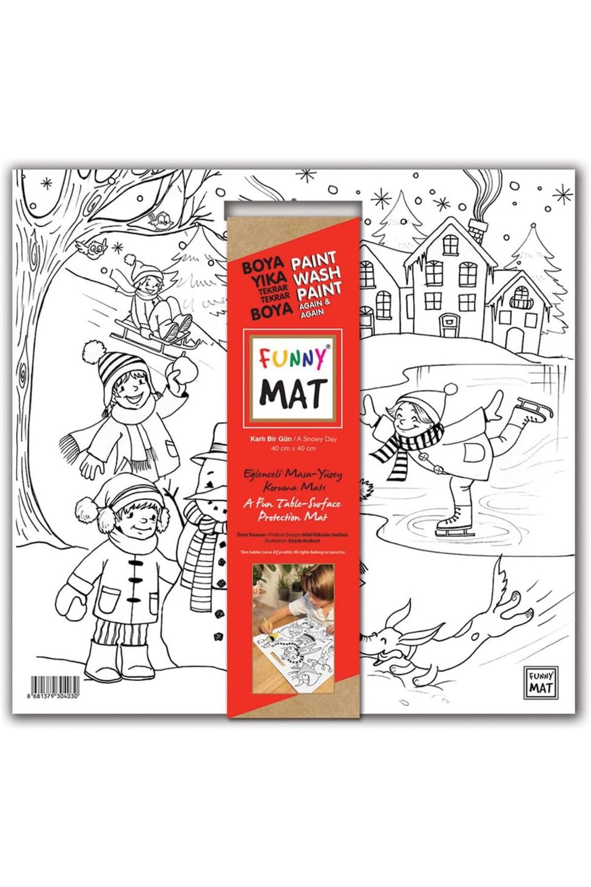 NcK Çocuk Funny Mat White 40X40Cm - Karlı Bir Gün