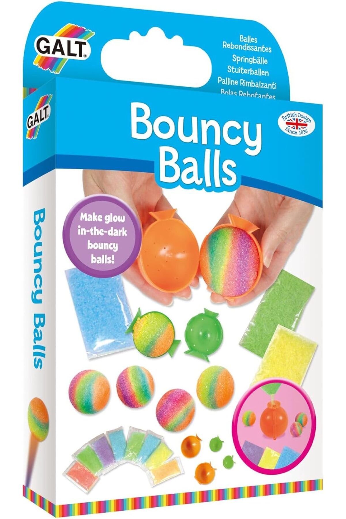 NcK 1003325 Bouncy Balls Zıpır Toplar, Çok Renkli