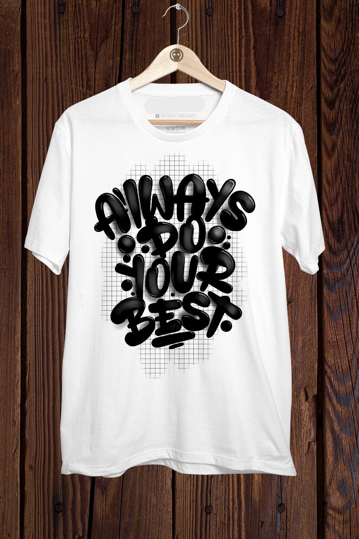 FECCY Pamuklu ALWAYS DO YOUR BEST Baskılı Oversize T-shirt