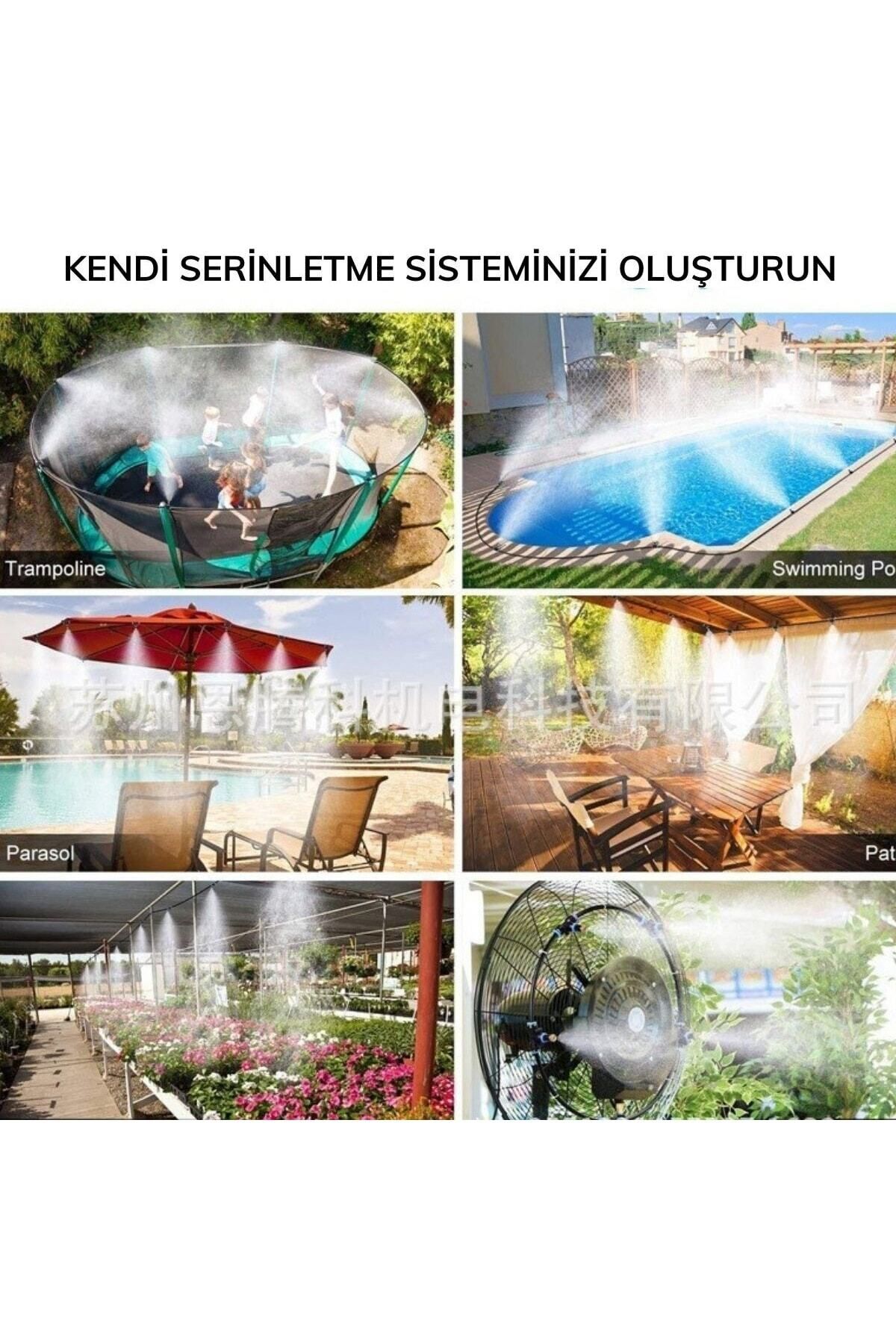 HerEveOyuncak 10 Mt Kendin Yap Balkon Veranda Çardakk Kamelya Sulama Serinletme Ve Nemlendirme Sistemi (Wa)