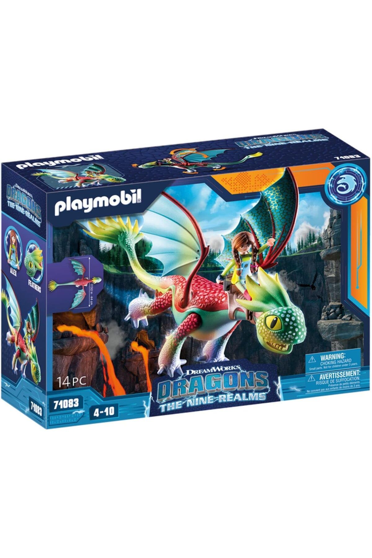 NcK Dreamworks Dragons 71083 Dragons Ejderha The Nine Realms, Feathers ve Alex, 4 Yaş ve Üzeri