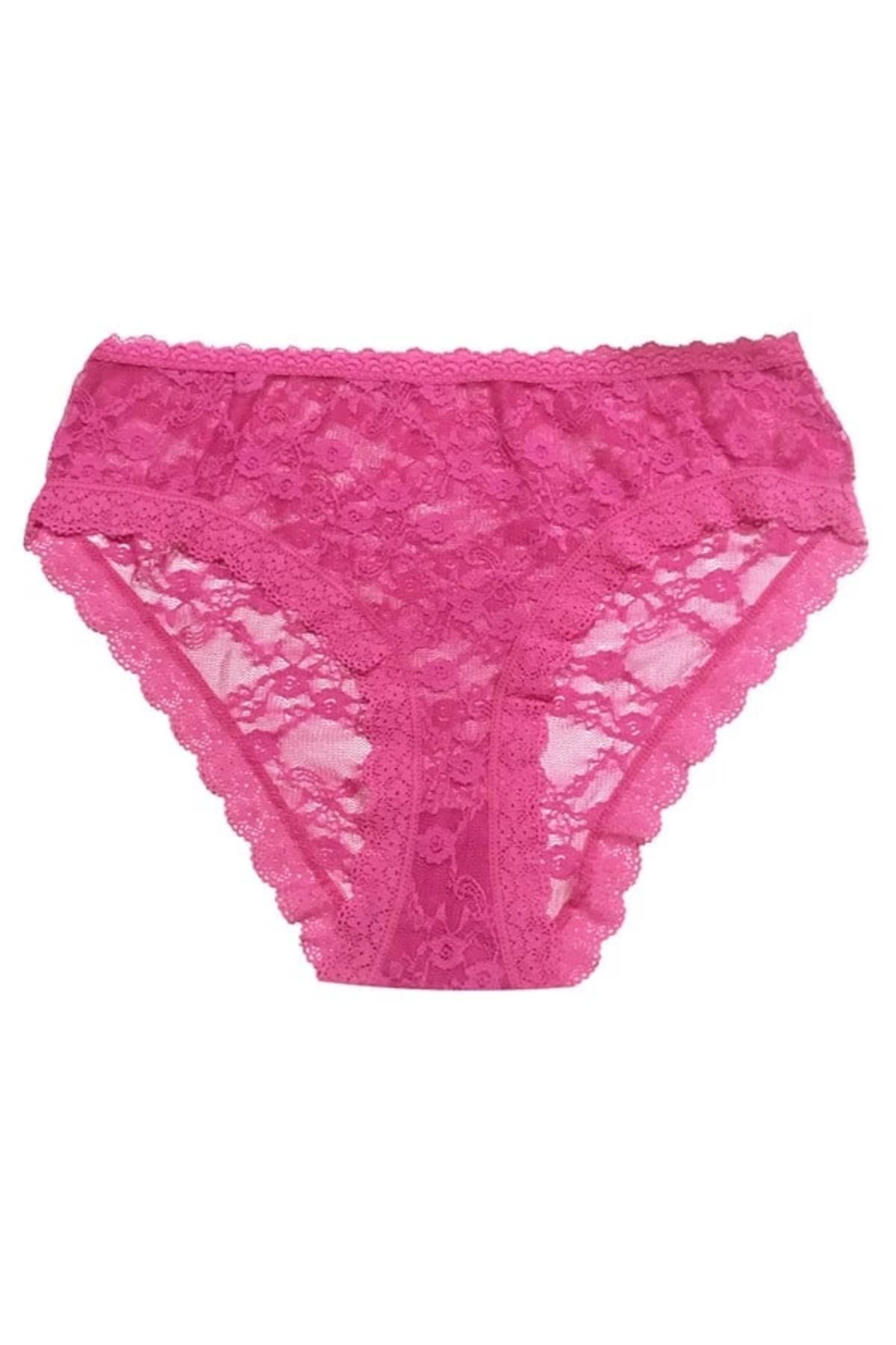 Mulvix Mulvxbrf Brf02 Kadın Pembe Renk Dantelli Bato Külot 11197 (Mulvix)