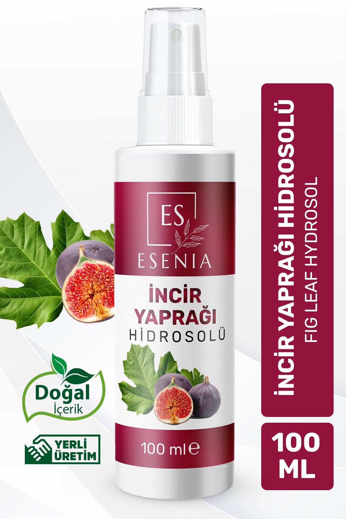 ESENIA Incir Yaprağı Suyu Hidrosolü %100 Doğal Ve Saf Cilt Lekeleri Siyah Nokta, 100 ml