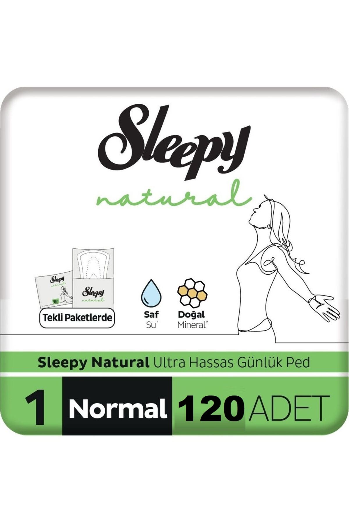 Sleepy Natural Ultra Hassas Günlük Ped Normal 120 Adet Ped