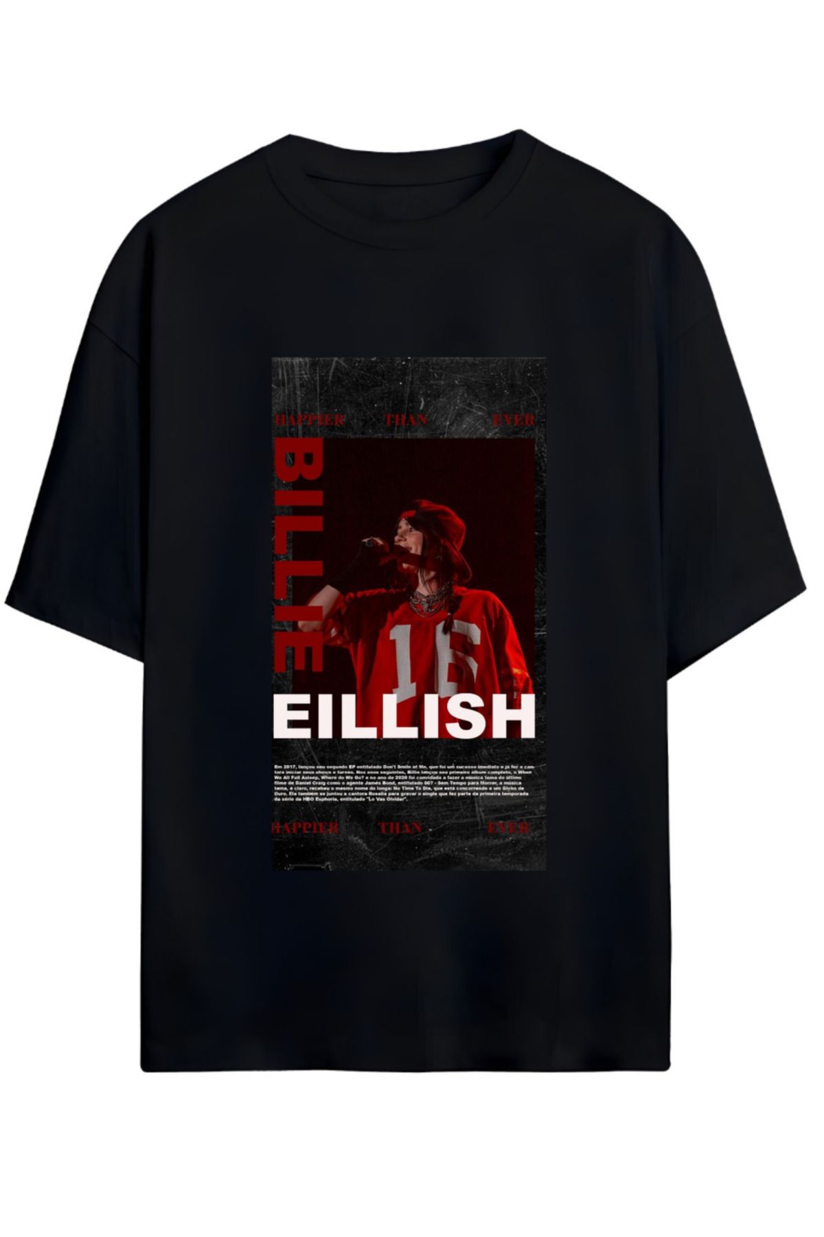 MAGORS BILLIE EILISH TASARIMLI UNISEX YENİ SEZON OVERSIZE PAMUKLU  T-SHIRT