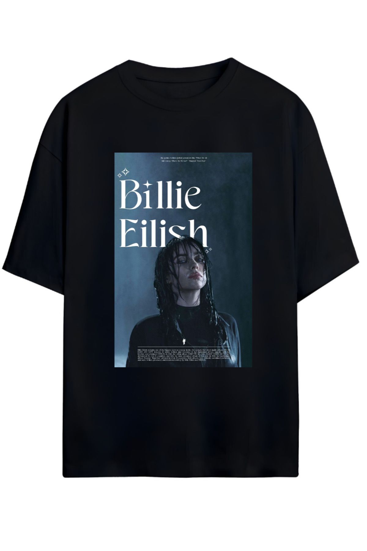 MAGORS BILLIE EILISH TASARIMLI UNISEX YENİ SEZON OVERSIZE PAMUKLU  T-SHIRT