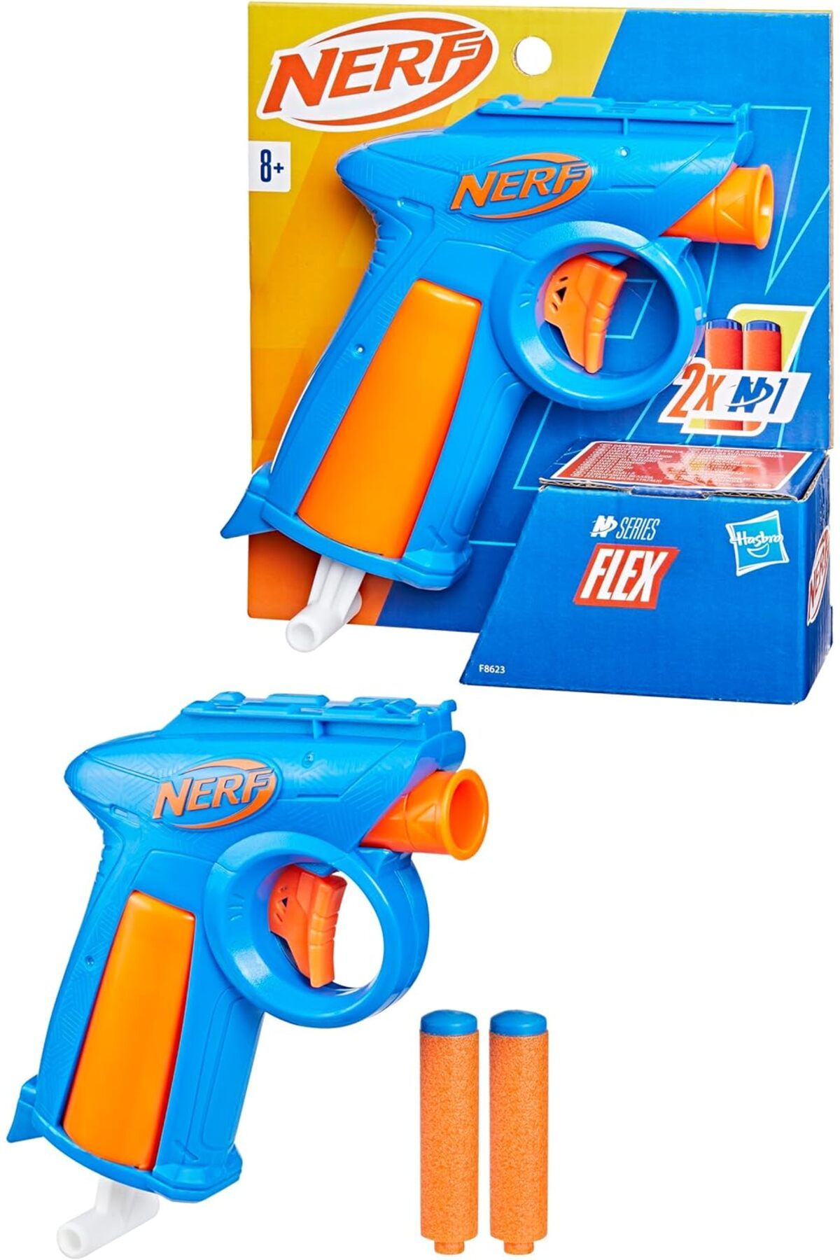 NcK N Serisi Flex Dart Tabancası, Yalnızca Nerf N Serisi Dart Tabancalarıyla Uyumlu 2 Adet Nerf N1 Dart