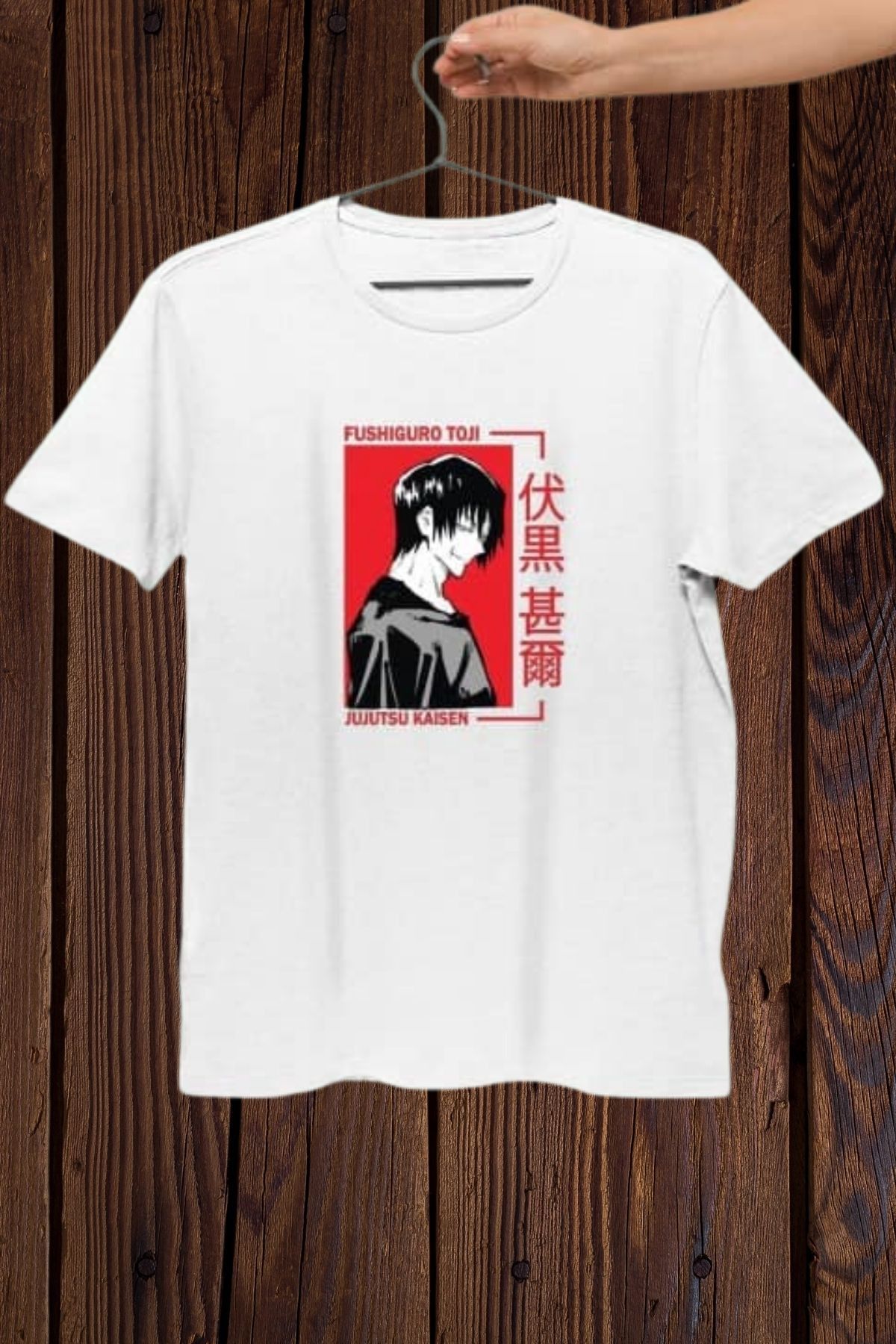 FECCY Pamuklu Fushiguro Toji Baskılı Oversize T-shirt