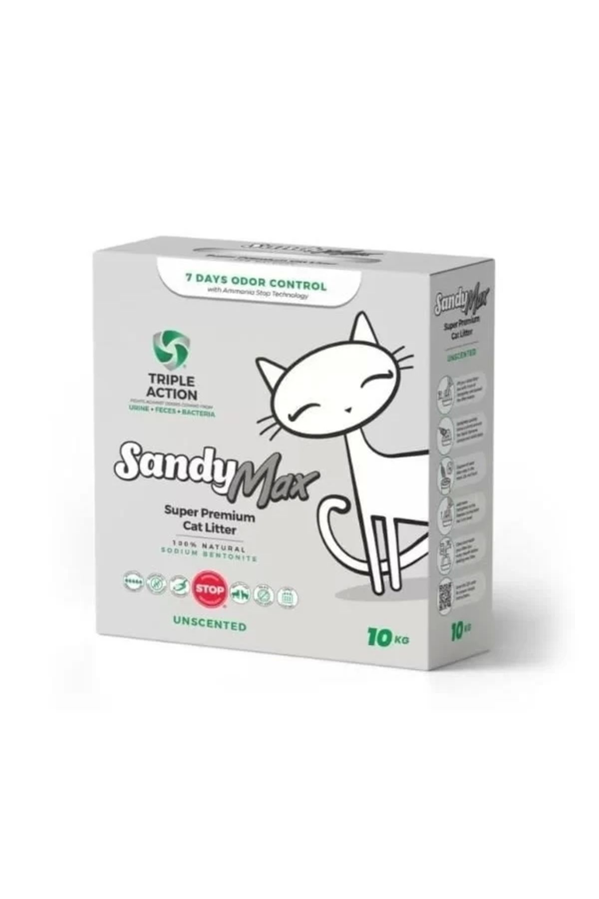 GLIMMERY Sandy Max Triple Action Tozsuz Topaklanan Bentonit Doğal Kedi Kumu 10 Kg