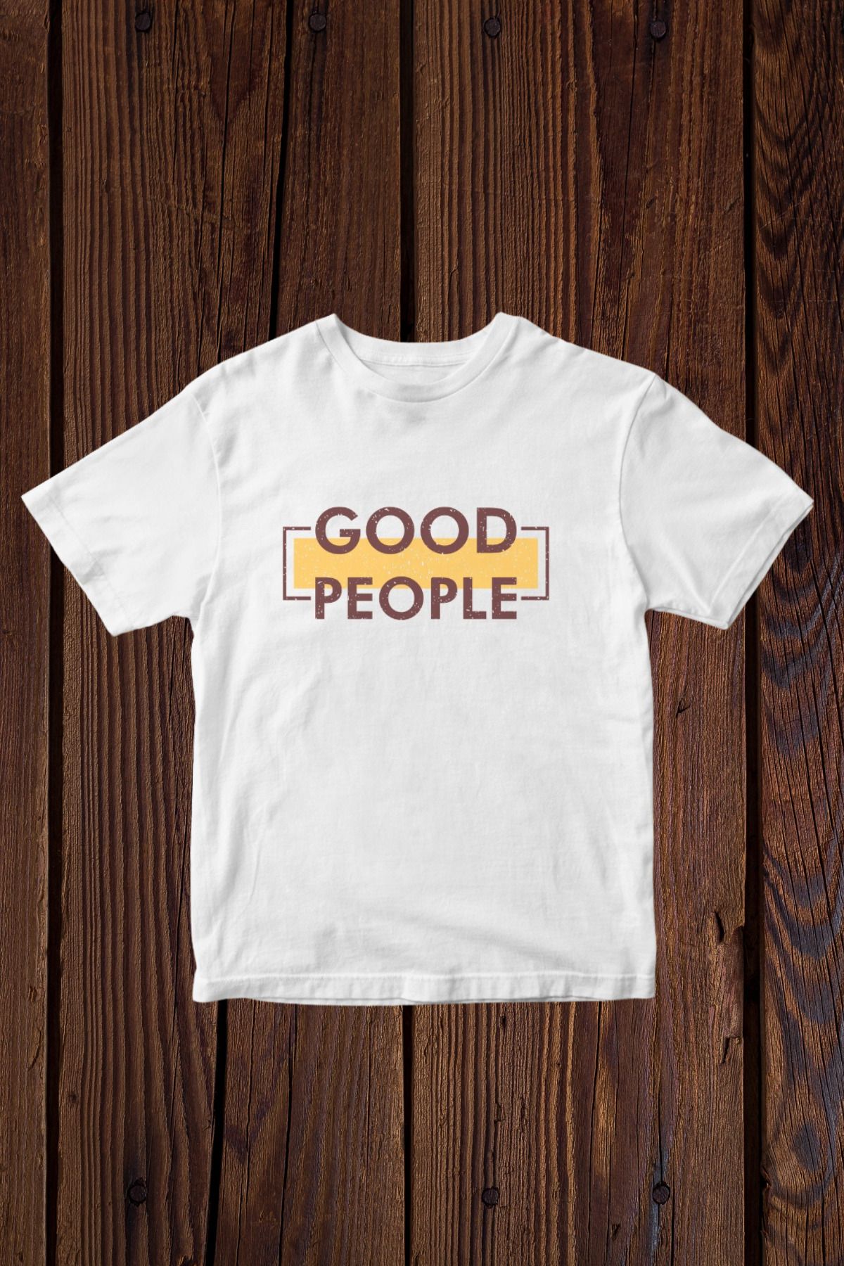 FECCY Pamuklu Good People Baskılı Oversize T-shirt