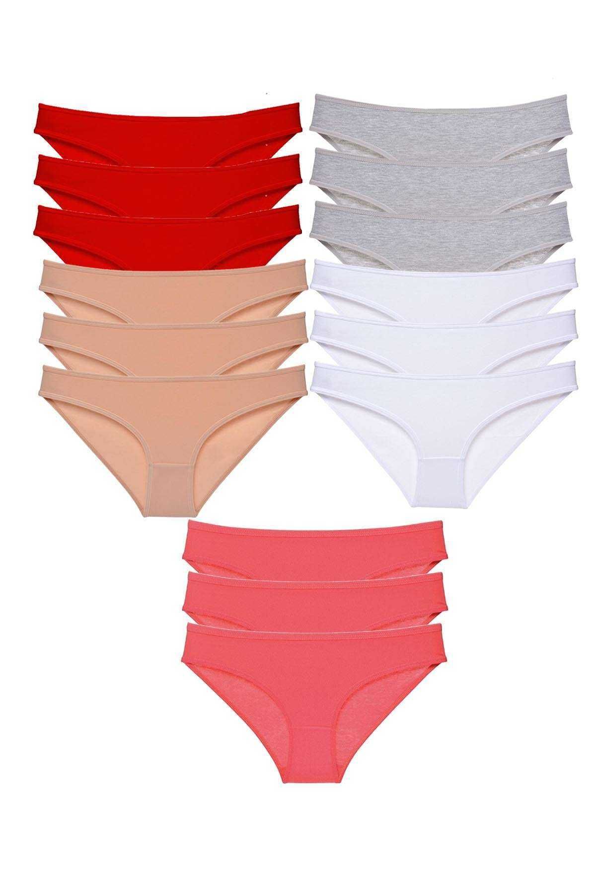 POLEXP 15 adet Süper Eko Set Likralı Kadın Slip Külot 522