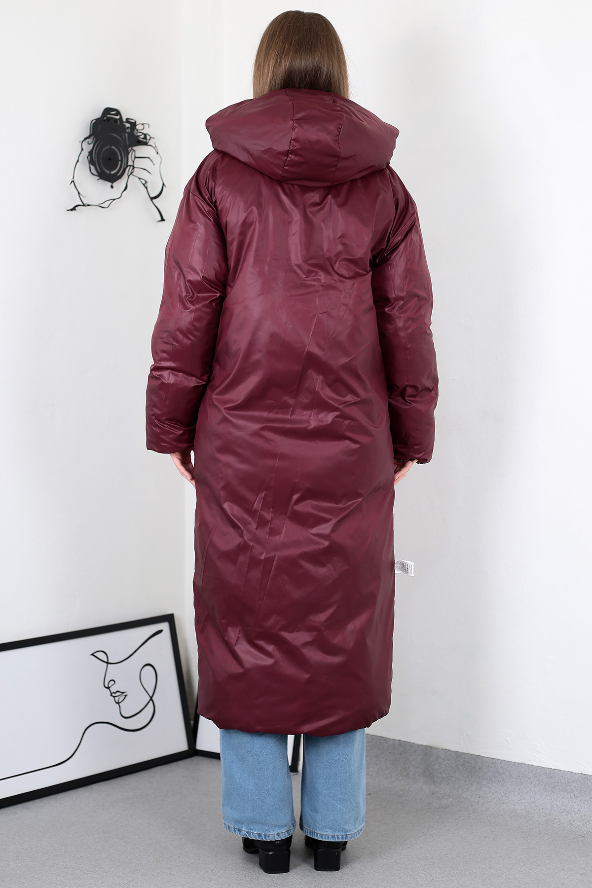 ZEND POLO  leopar çift taraflı mont - Görsel 7