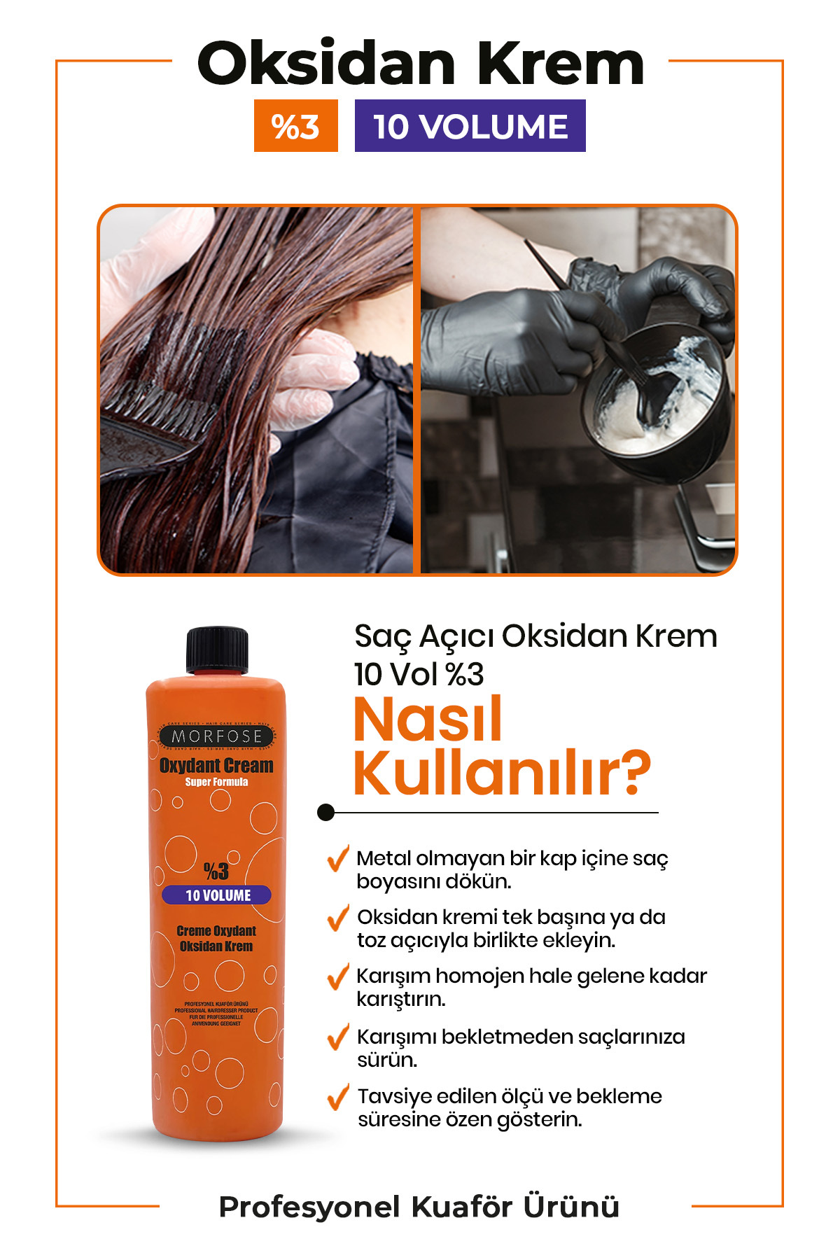 Saç Açıcı Oksidan Krem 10 Vol %3 1000 ml — 10011796 — تصویر 3 از 3