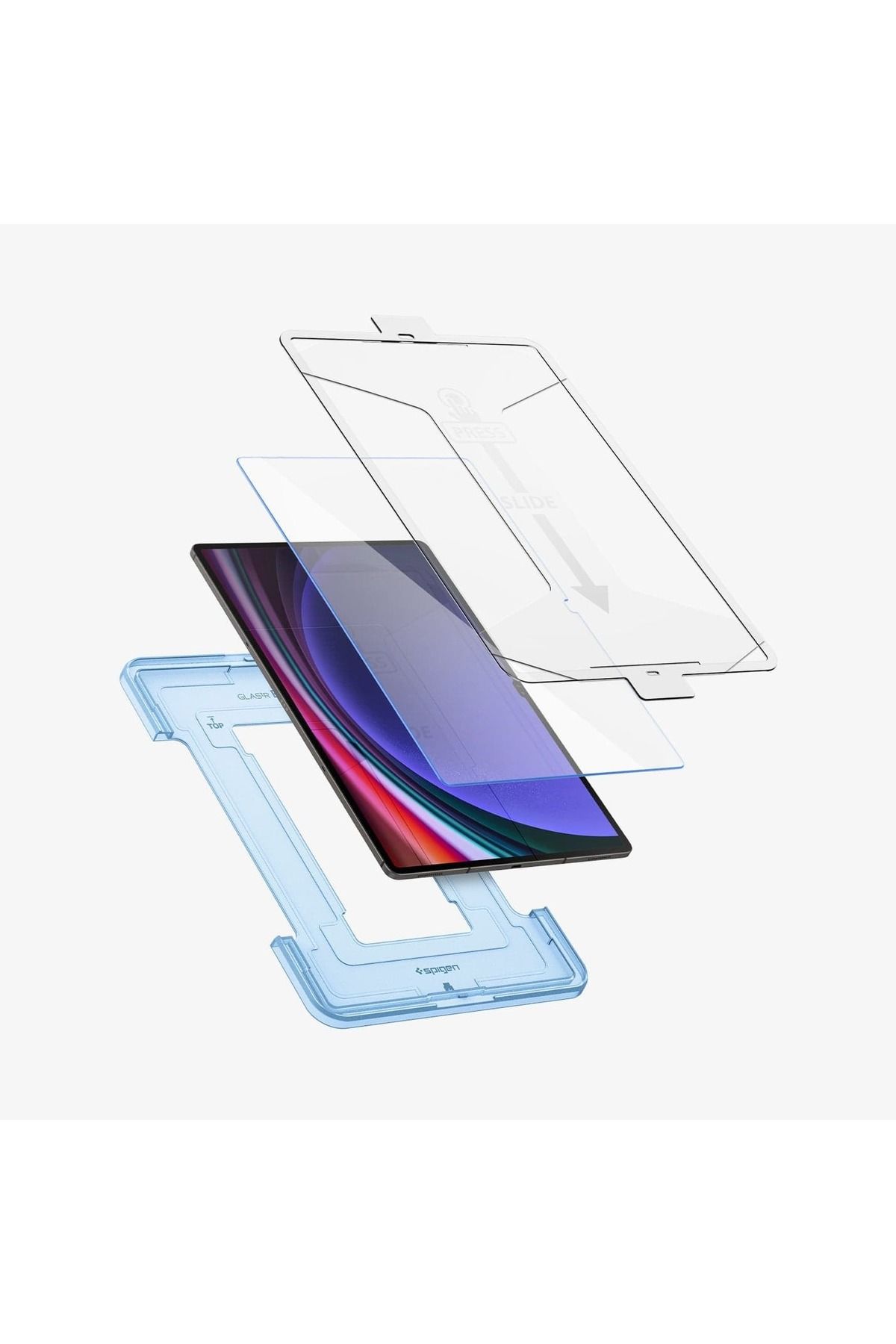 Spigen-Galaxy Tab S9 Ultra Glass Screen Protector Easy Installation, Spigen Glas Tr Ezfit Slim Hd (1 Piece) 5