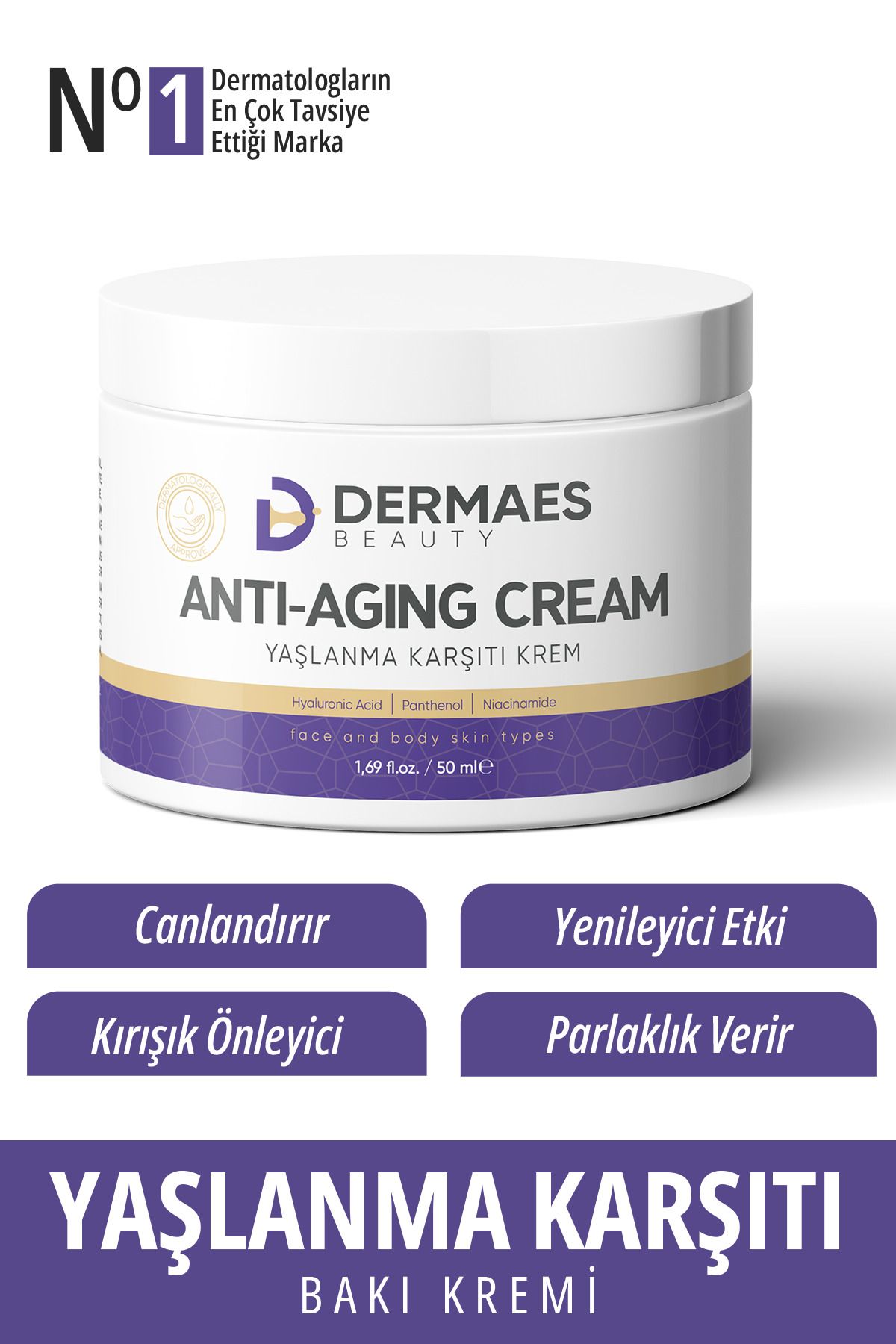 DERMAES beauty Gençlestiren Botox Etkili Yaslanma Karsiti Ve Kirisiklik Karsit Leke,giderici Krem