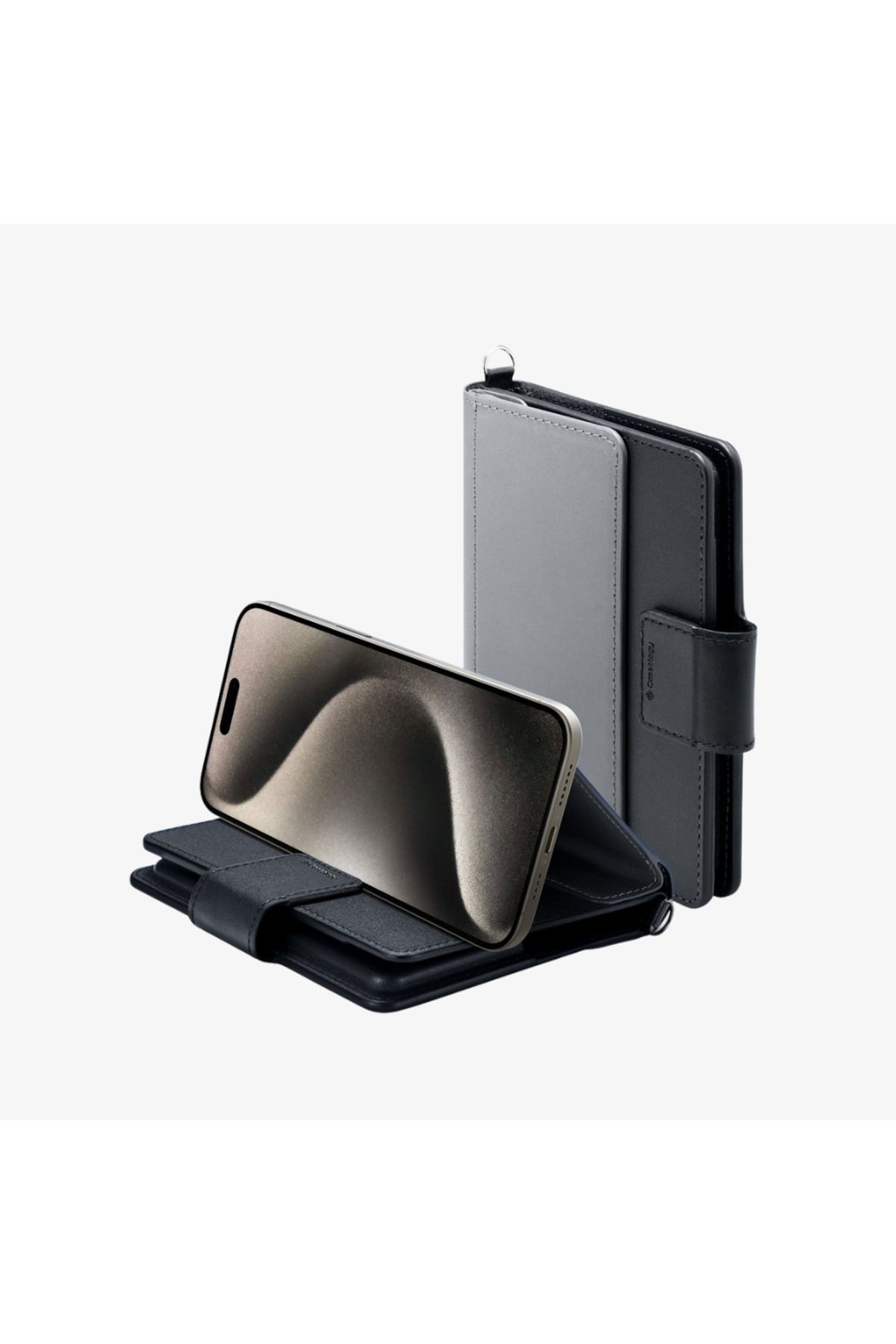 کیف پول مردانه و زنانه CASEOLOGY NANO POP STAND + گذرنامه Spigen